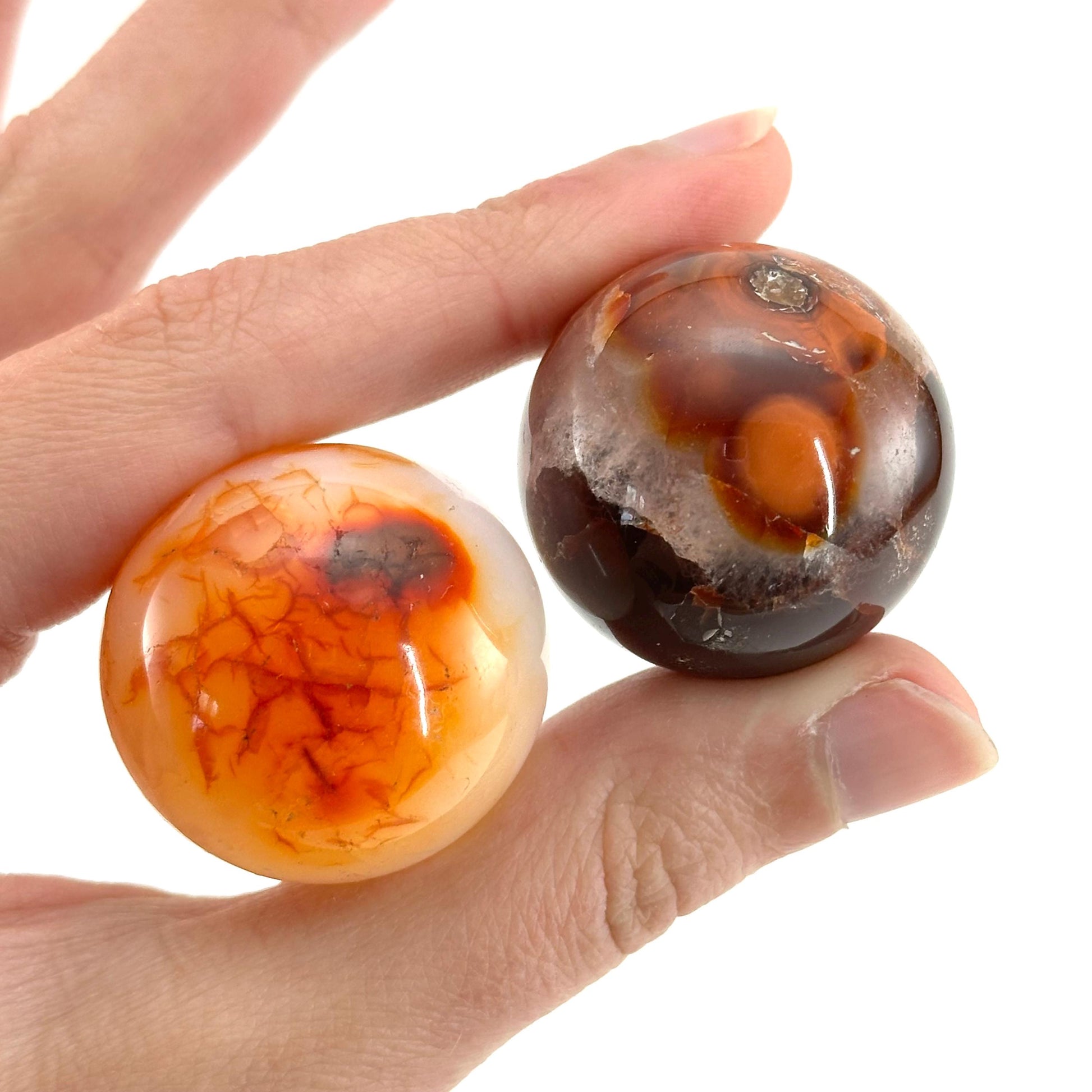 Carnelian Sphere | Red-Orange Polished Crystal Ball (Sacral Chakra)
