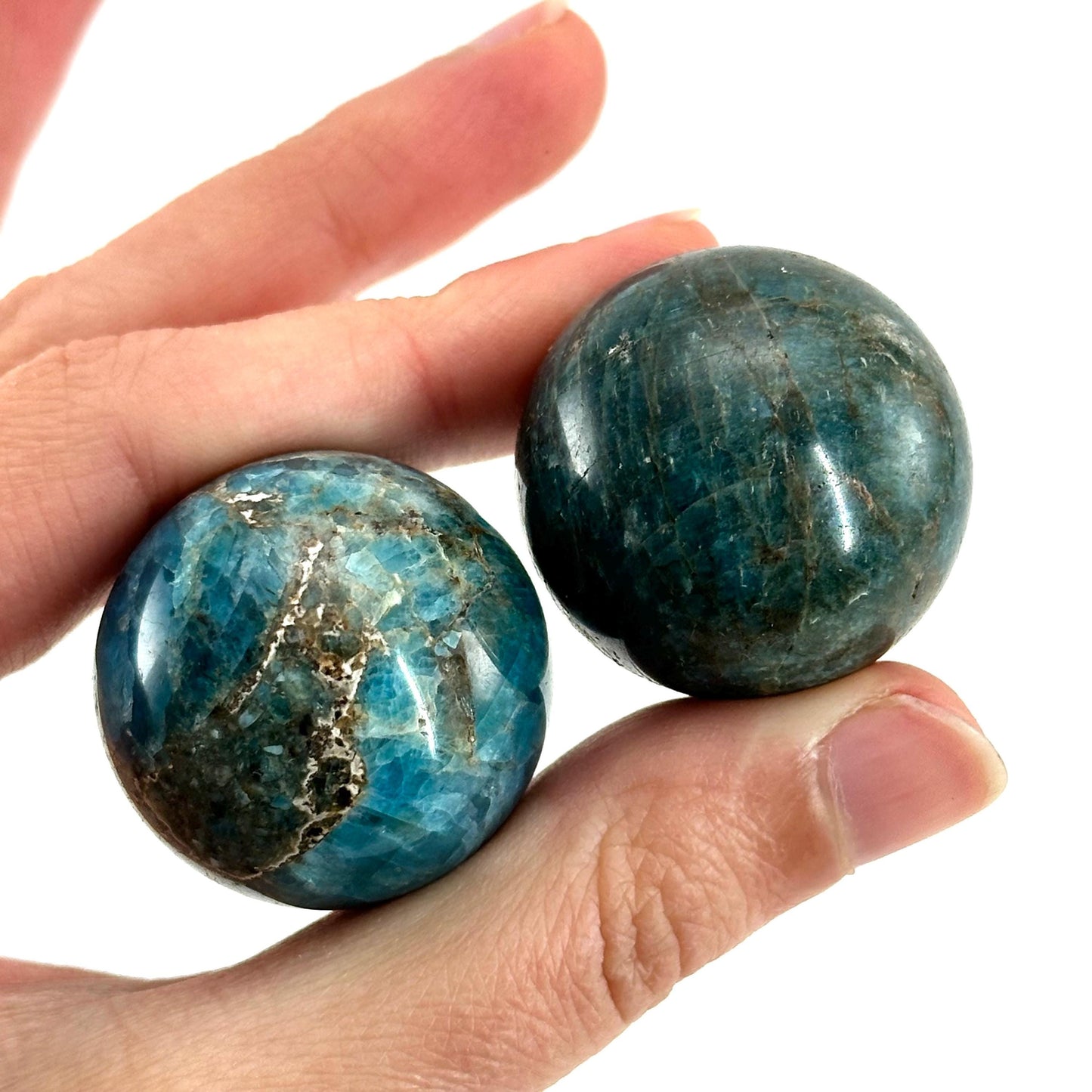 Blue Apatite Sphere | Polished Crystal Ball (Throat Chakra)