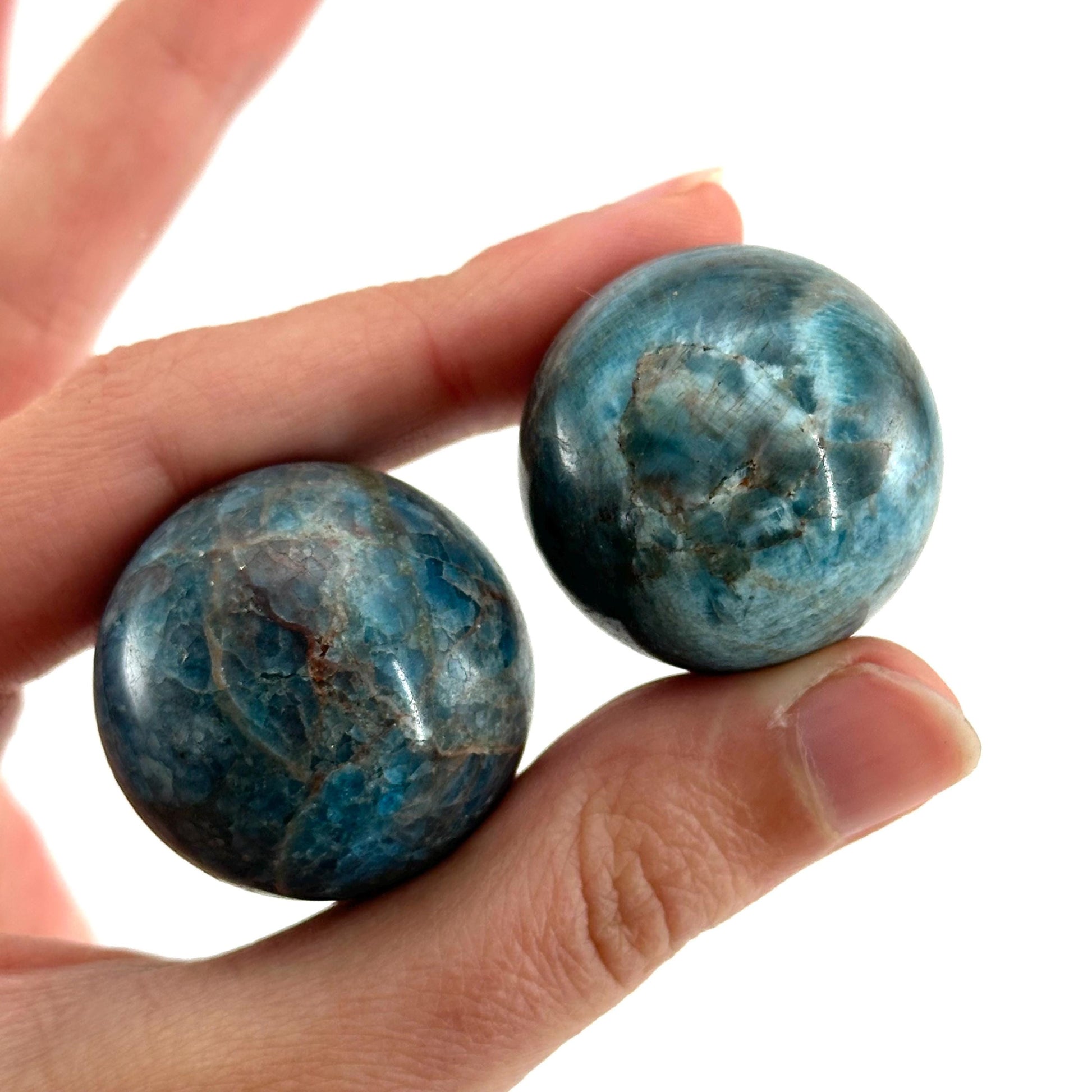 Blue Apatite Sphere | Polished Crystal Ball (Throat Chakra)