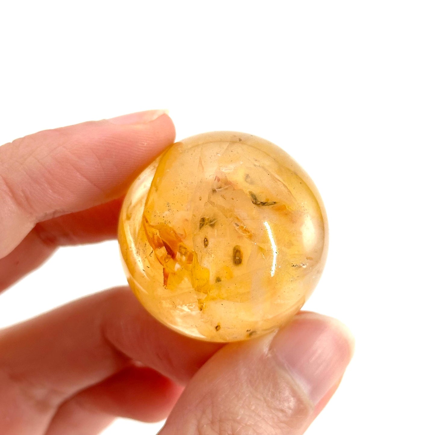 Golden Healer Quartz Sphere | Polished Yellow Crystal Ball (Solar Plexus Chakra)