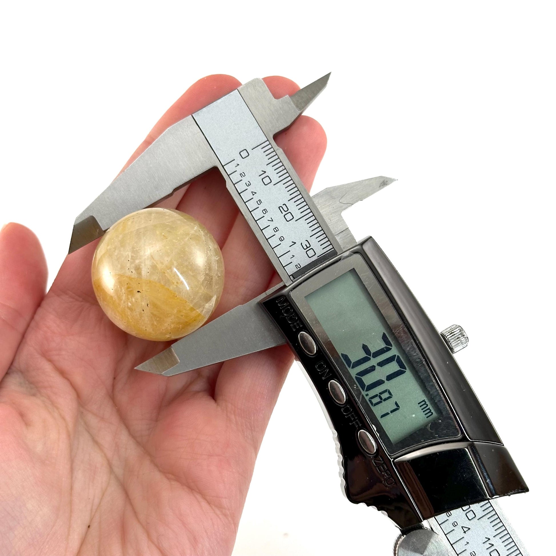 Golden Healer Quartz Sphere | Polished Yellow Crystal Ball (Solar Plexus Chakra)