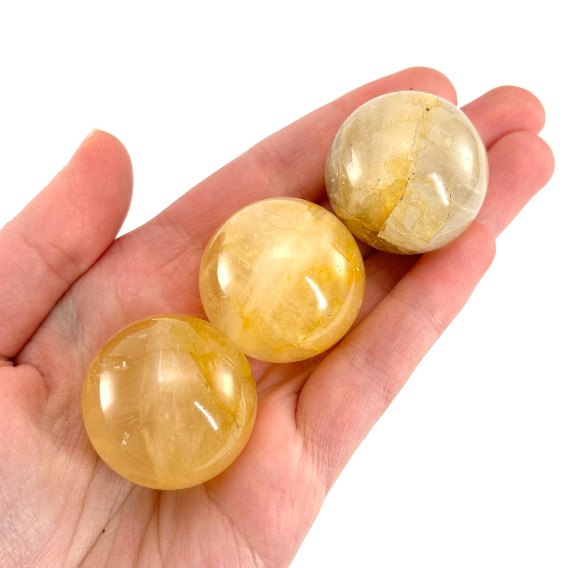 Golden Healer Quartz Sphere | Polished Yellow Crystal Ball (Solar Plexus Chakra)