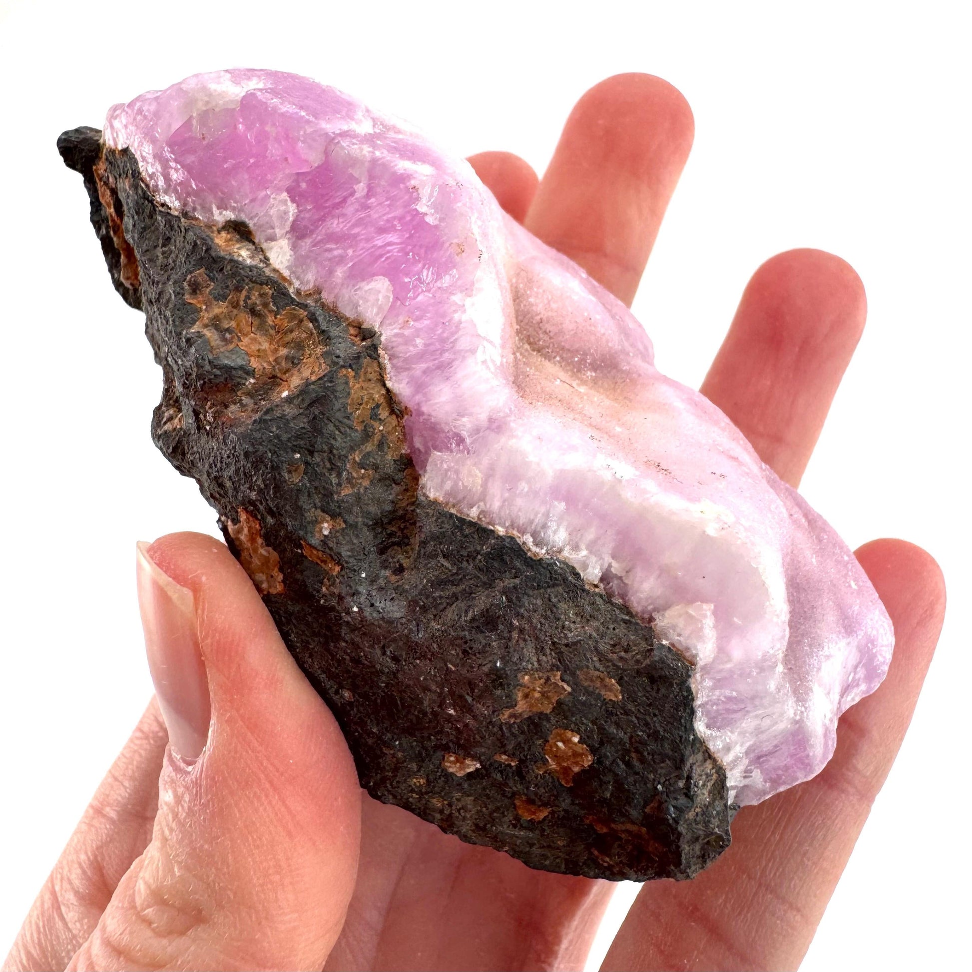 Pink Aragonite | natural crystal cluster, mineral specimen