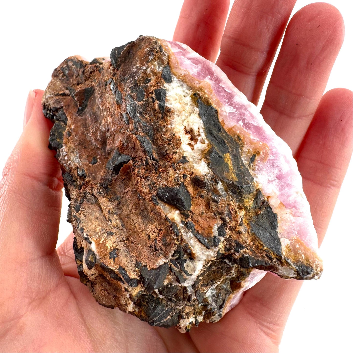 Pink Aragonite | natural crystal cluster, mineral specimen