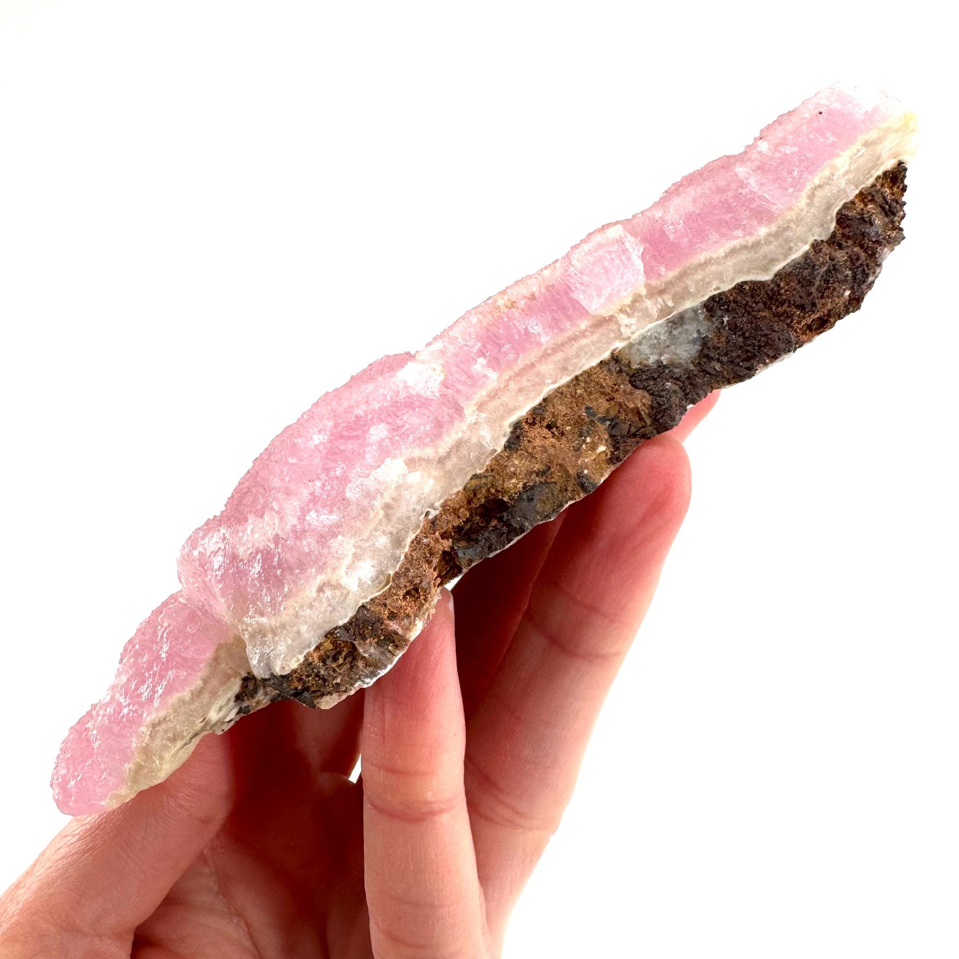 Pink Aragonite | natural crystal cluster, mineral specimen