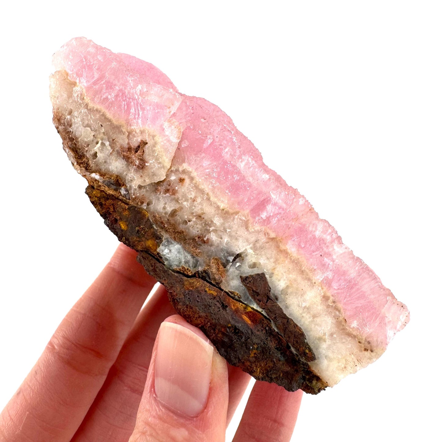 Pink Aragonite | natural crystal cluster, mineral specimen