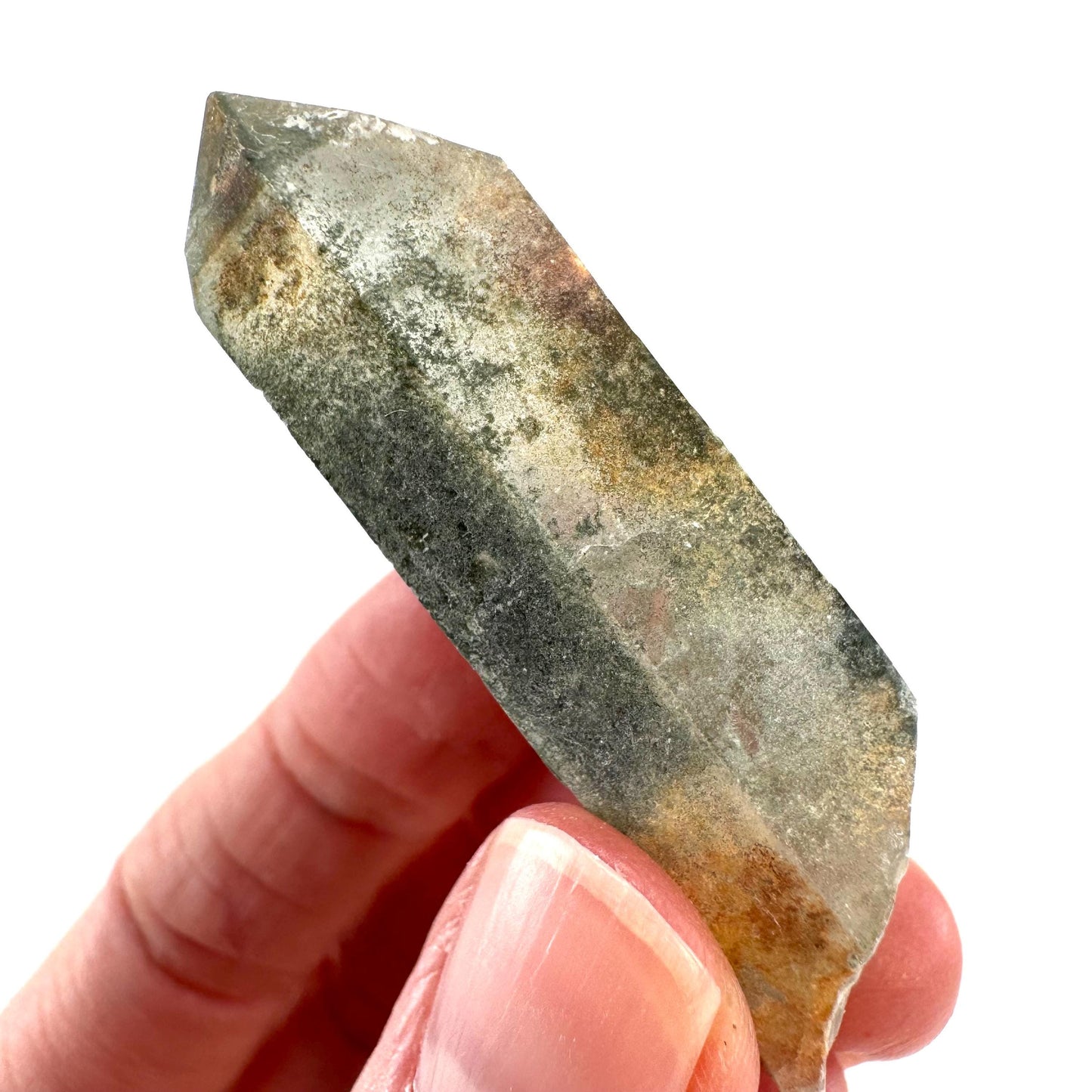 Chlorite Quartz | green phantom crystal, mineral specimen from Pakistan