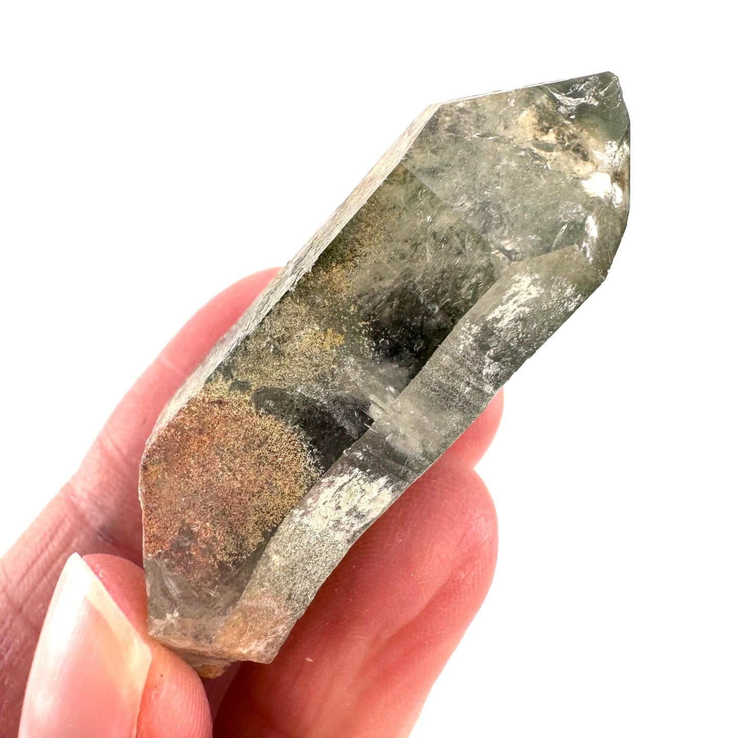 Chlorite Quartz | green phantom crystal, mineral specimen from Pakistan