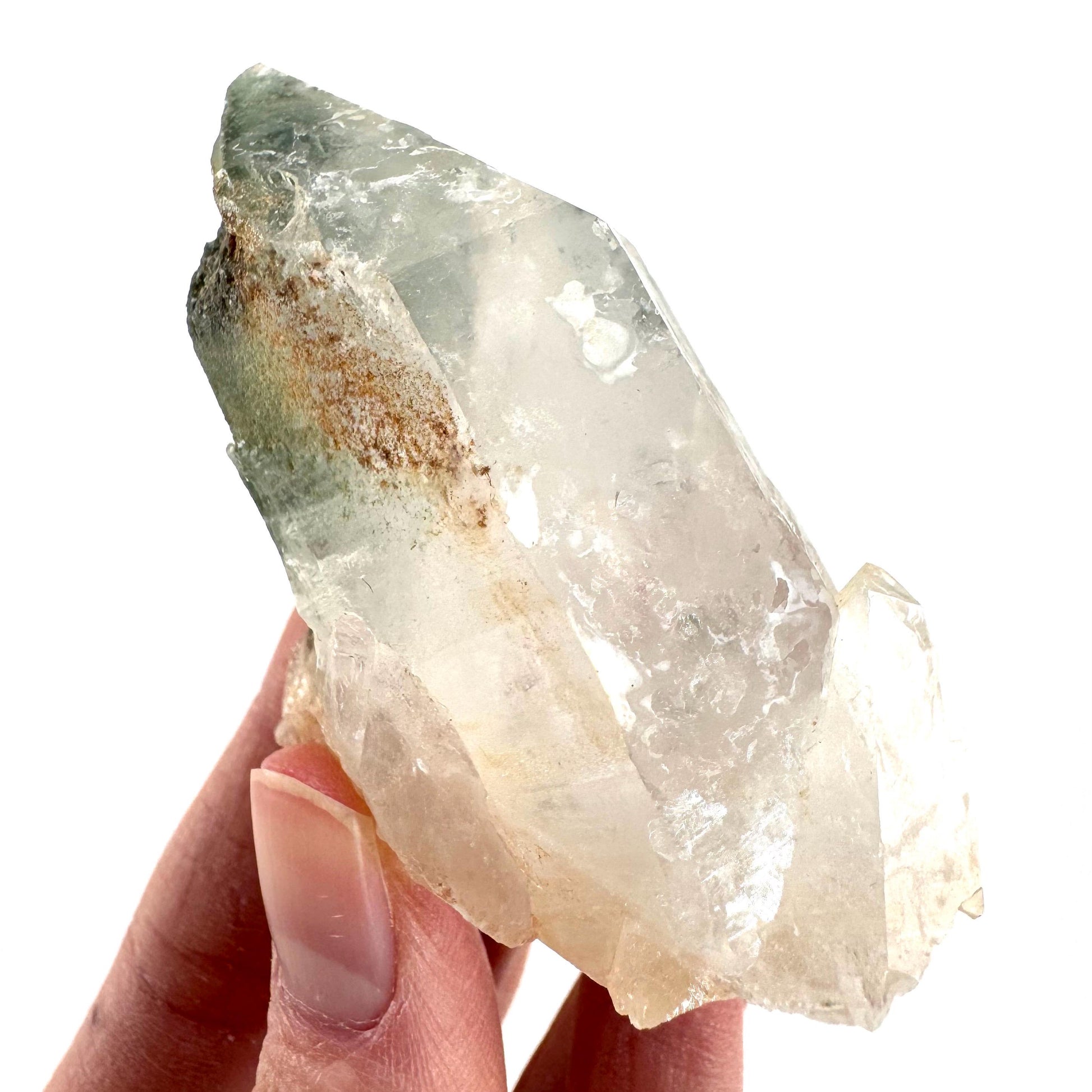 Chlorite Quartz | green phantom crystal, mineral specimen from Pakistan