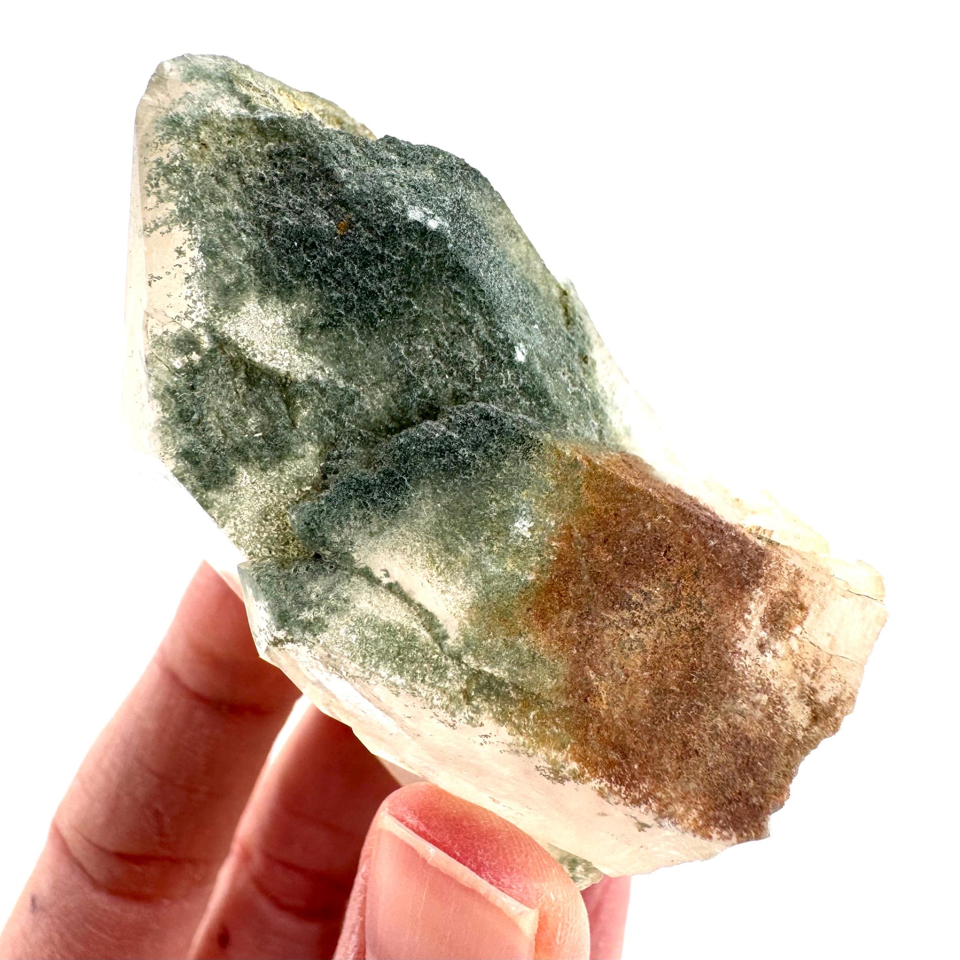 Chlorite Quartz | green phantom crystal, mineral specimen from Pakistan