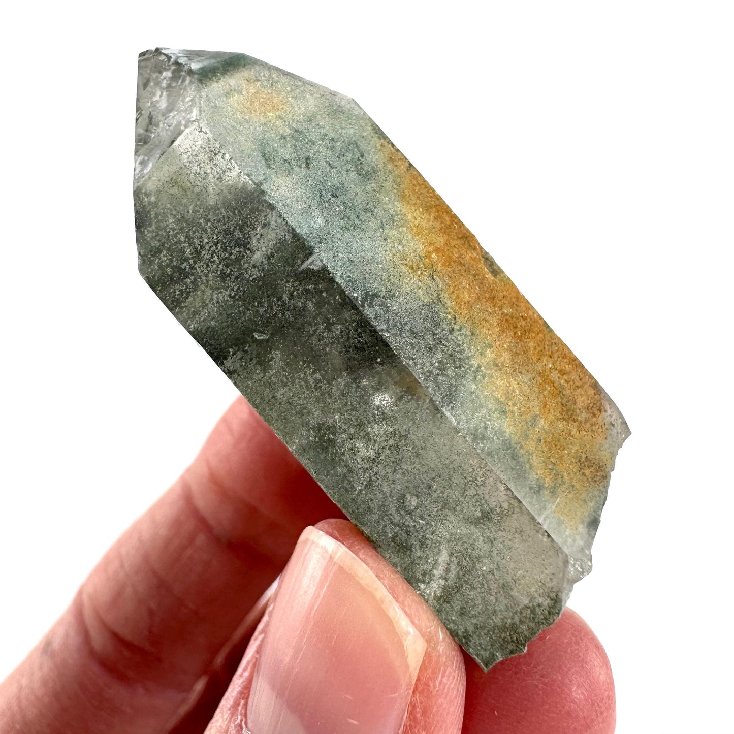 Chlorite Quartz | green phantom crystal, mineral specimen from Pakistan