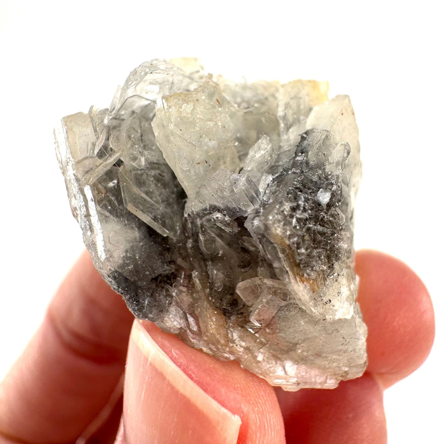Barite with Stibnite | Crystal cluster, baryte mineral specimen from DR Congo