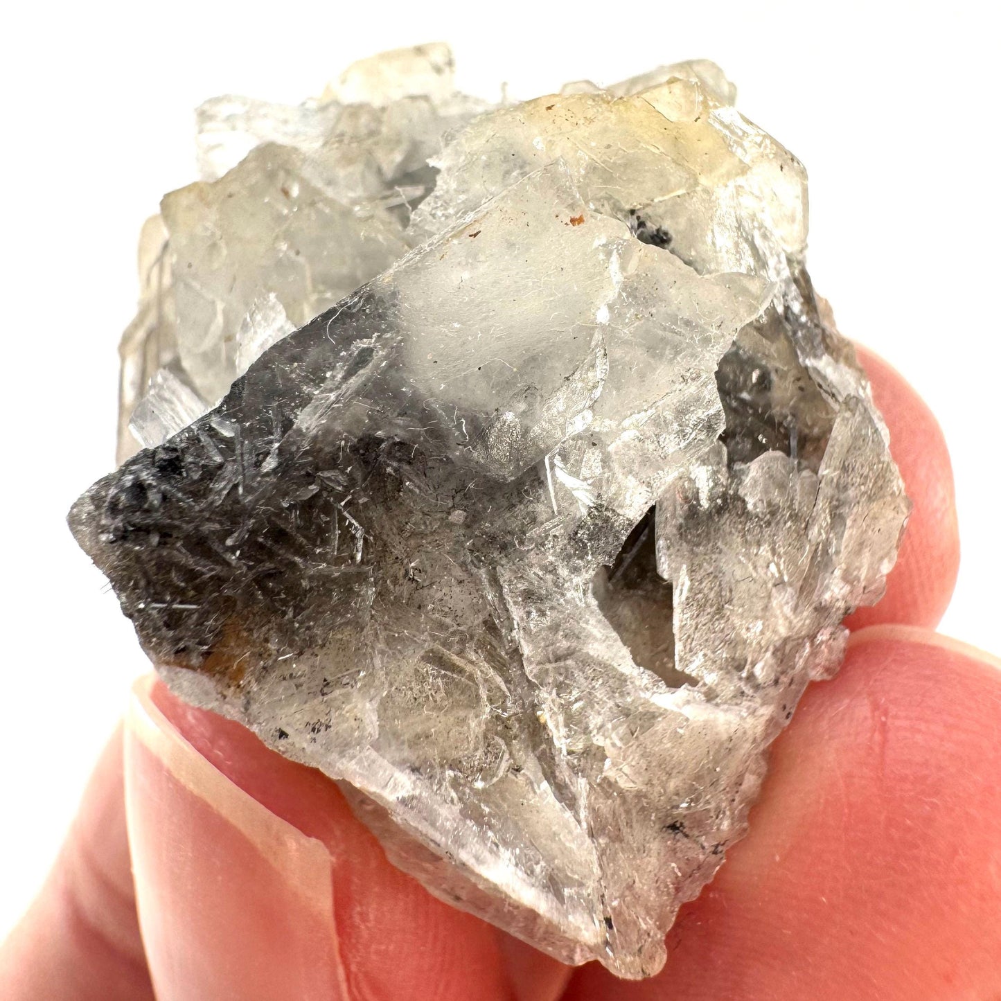 Barite with Stibnite | Crystal cluster, baryte mineral specimen from DR Congo