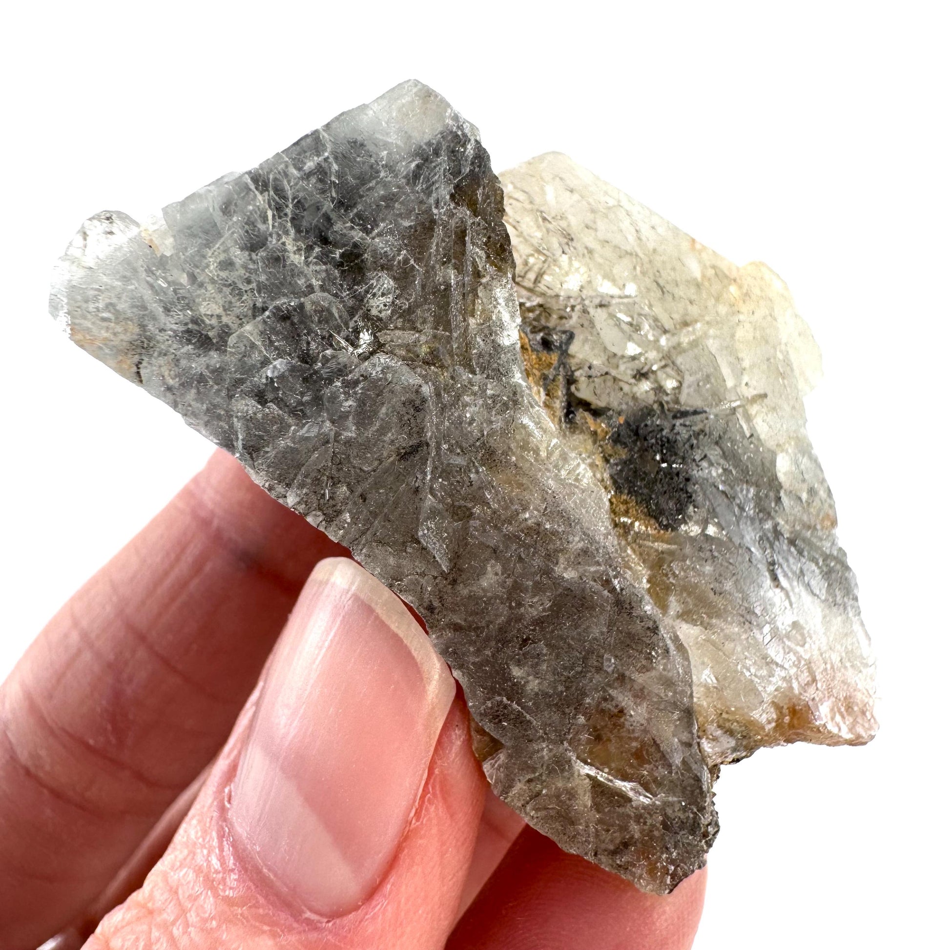 Barite with Stibnite | Crystal cluster, baryte mineral specimen from DR Congo