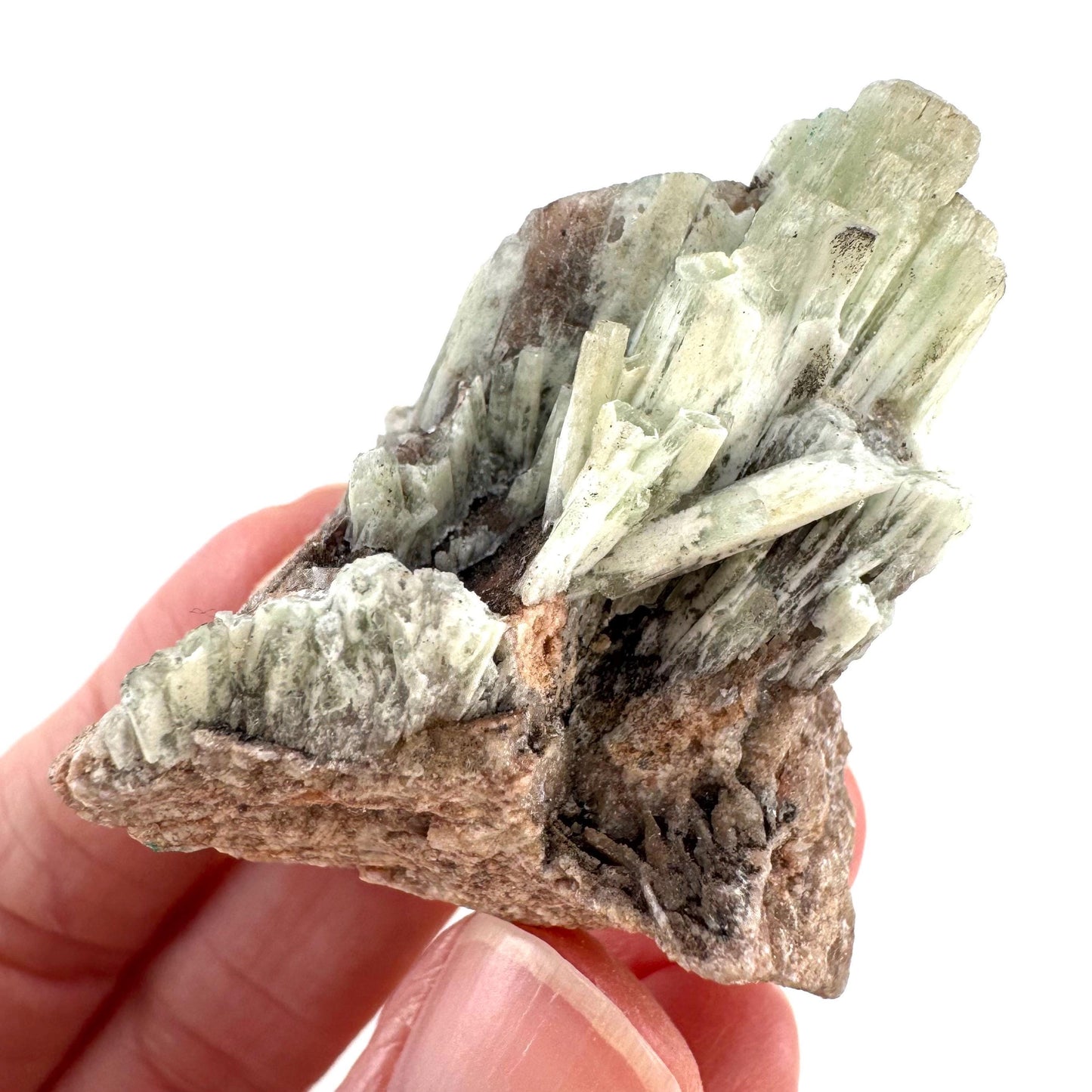 Cuprian Barite with Malachite | Crystal cluster, baryte mineral specimen from DR Congo