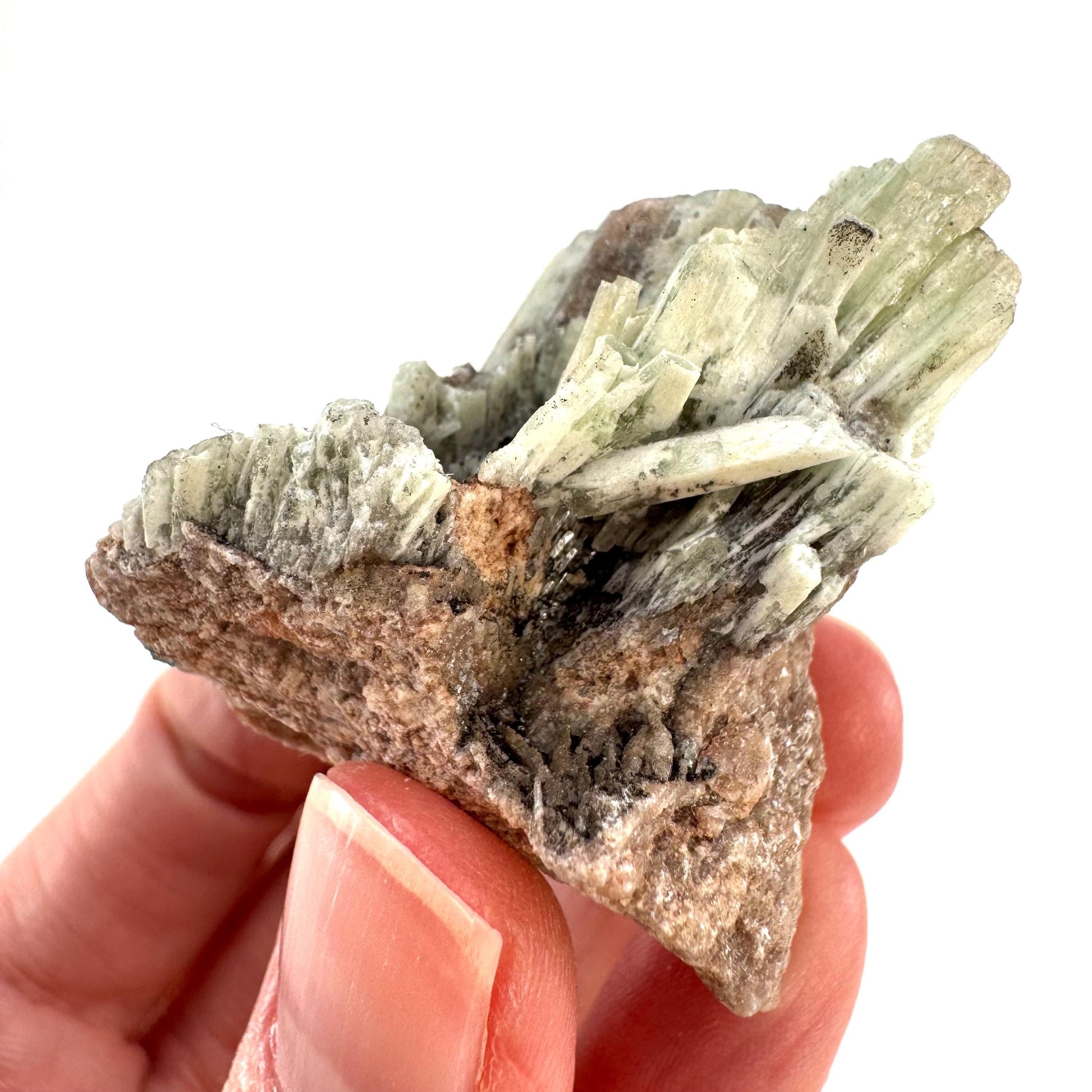Cuprian Barite with Malachite | Crystal cluster, baryte mineral specimen from DR Congo