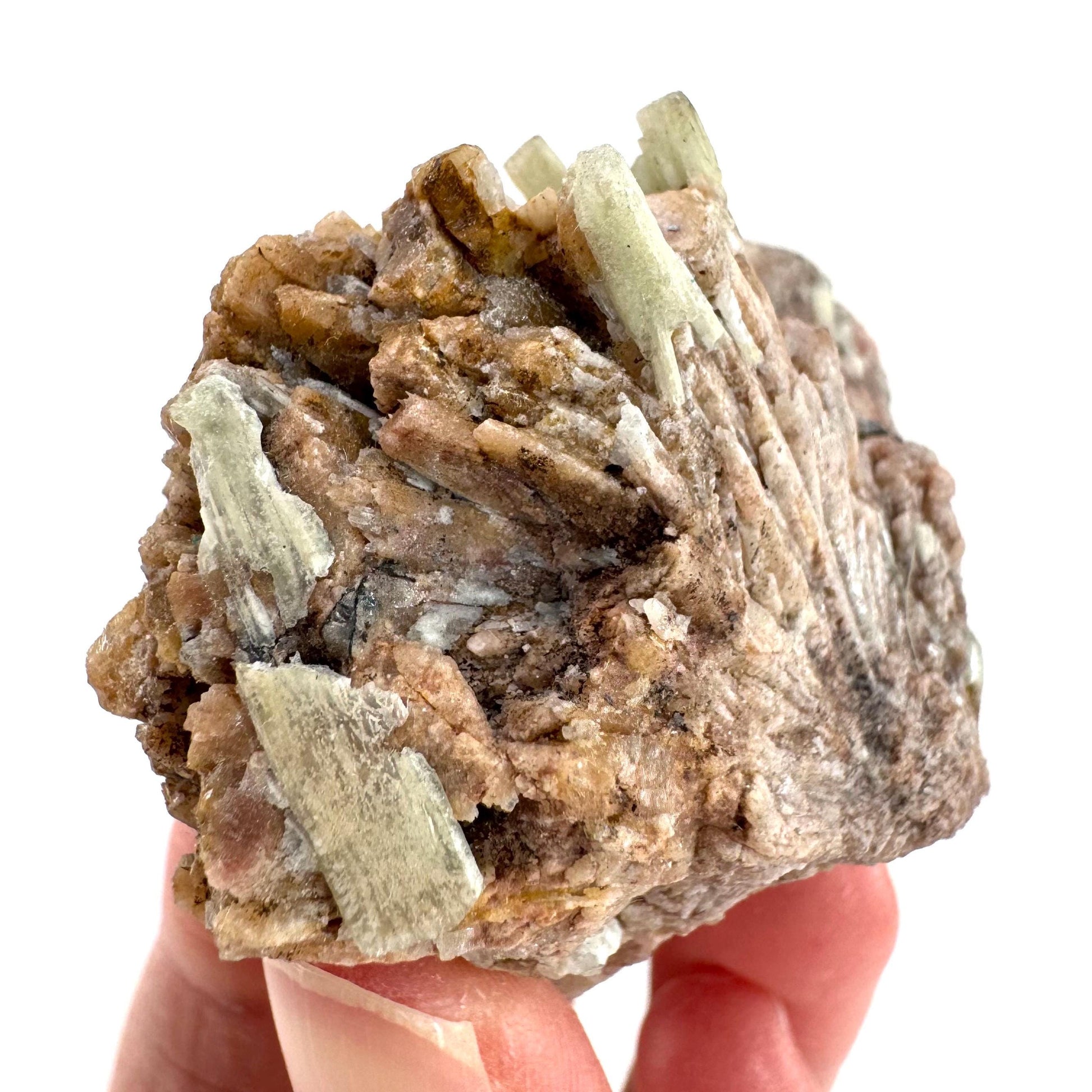 Cuprian Barite with Stibnite | Crystal cluster, baryte mineral specimen from DR Congo