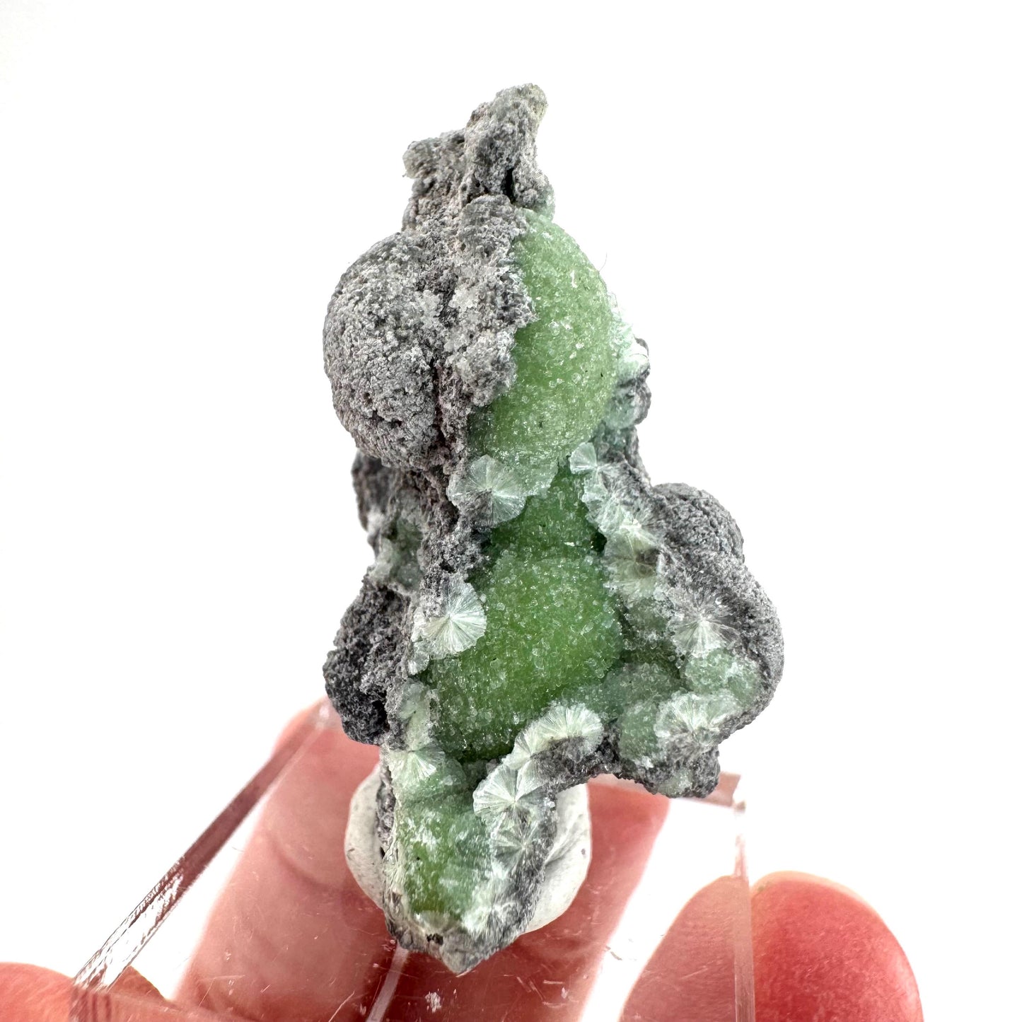 Wavellite (Arkansas, USA) | green crystal cluster, mineral specimen