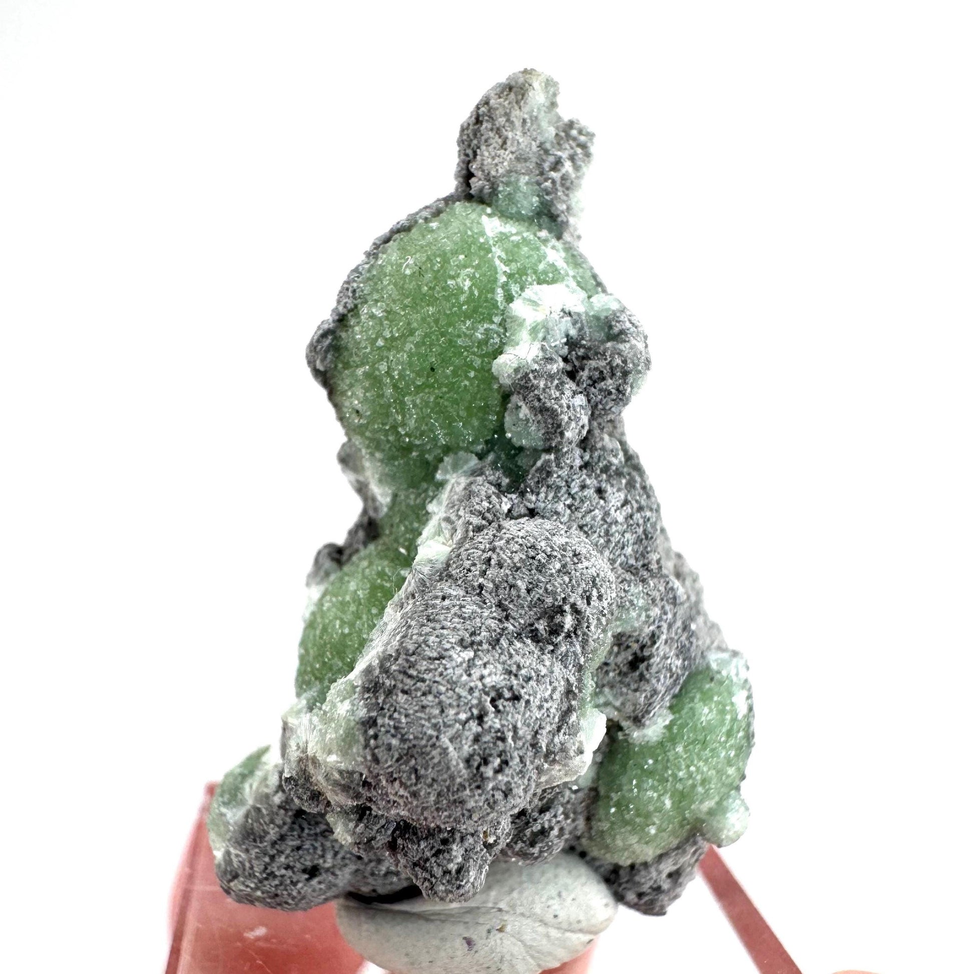 Wavellite (Arkansas, USA) | green crystal cluster, mineral specimen