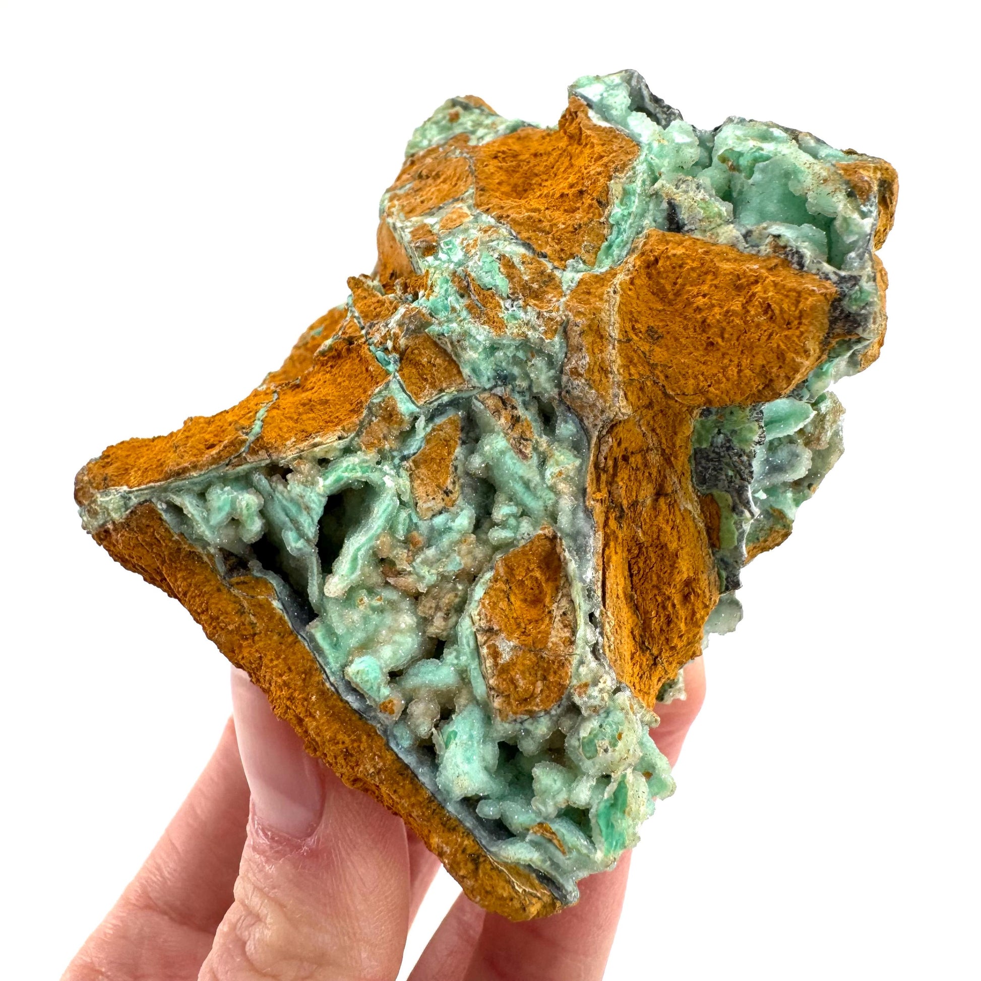 Mint Chrysoprase | Druzy Crystal, mineral specimen from Indonesia