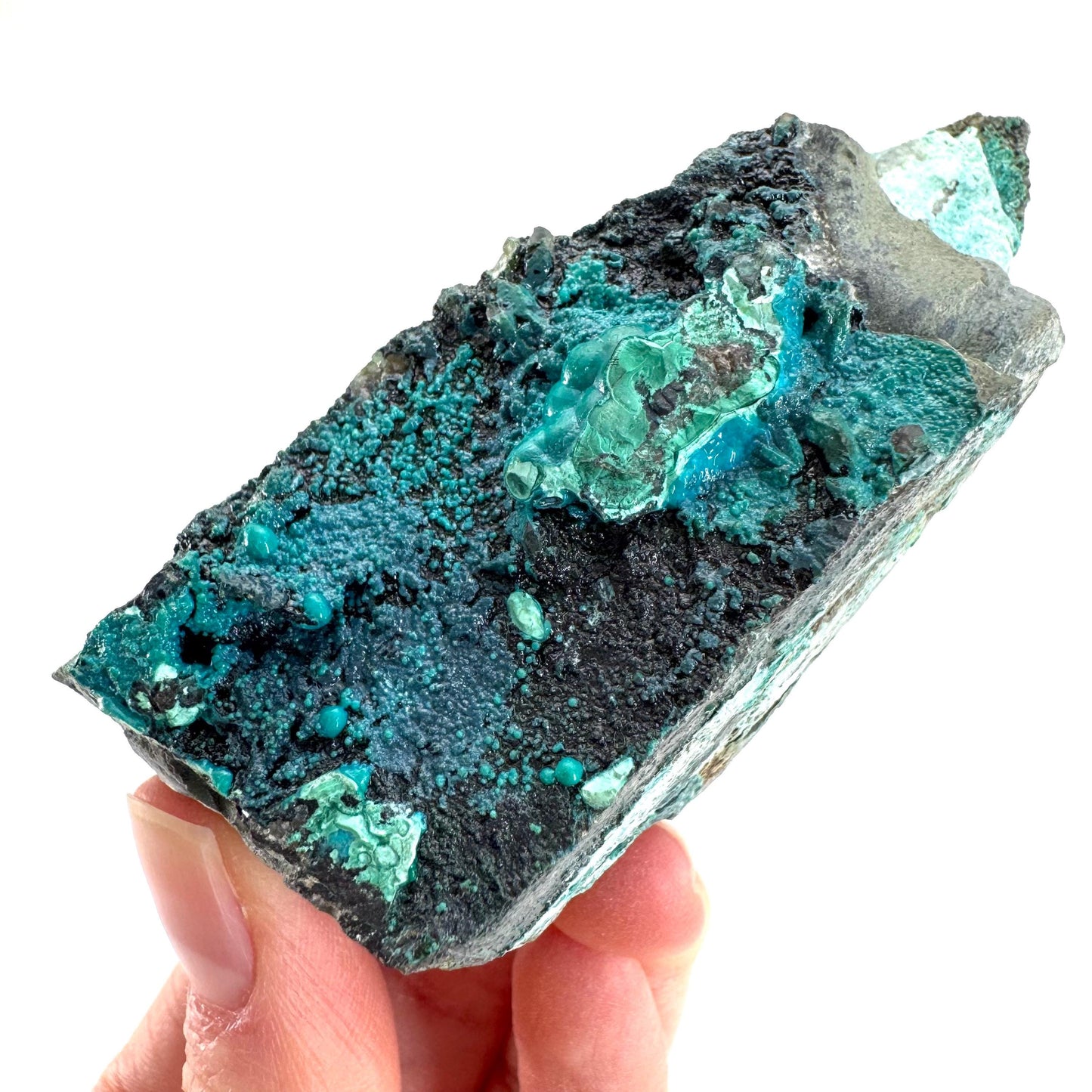 Silica Chrysocolla | natural blue crystal, mineral specimen from DR Congo
