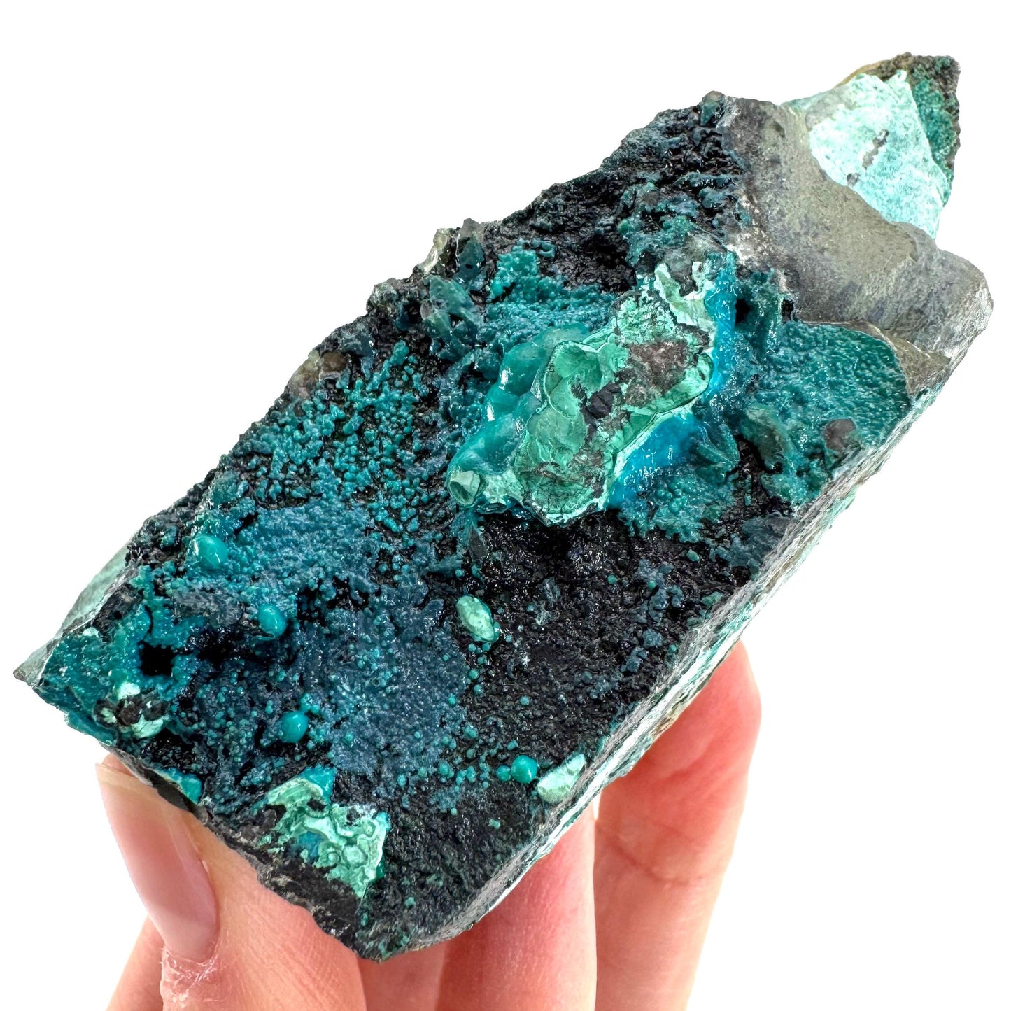 Silica Chrysocolla | natural blue crystal, mineral specimen from DR Congo