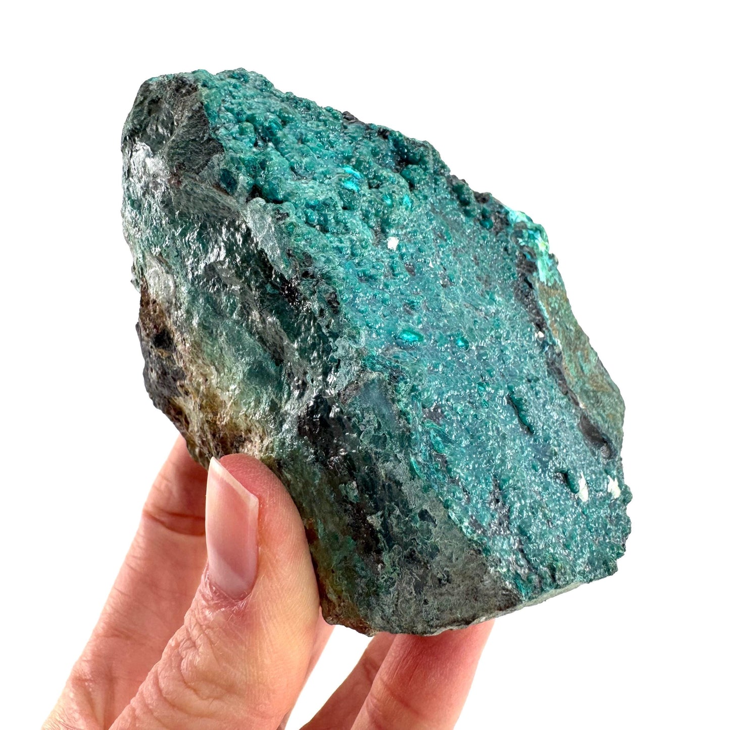 Silica Chrysocolla | natural blue crystal, mineral specimen from DR Congo