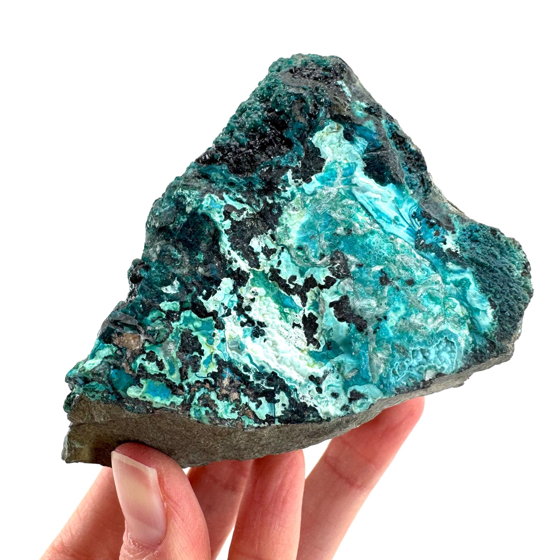 Silica Chrysocolla | natural blue crystal, mineral specimen from DR Congo