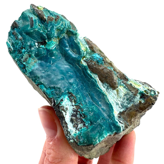 Silica Chrysocolla | natural blue crystal, mineral specimen from DR Congo
