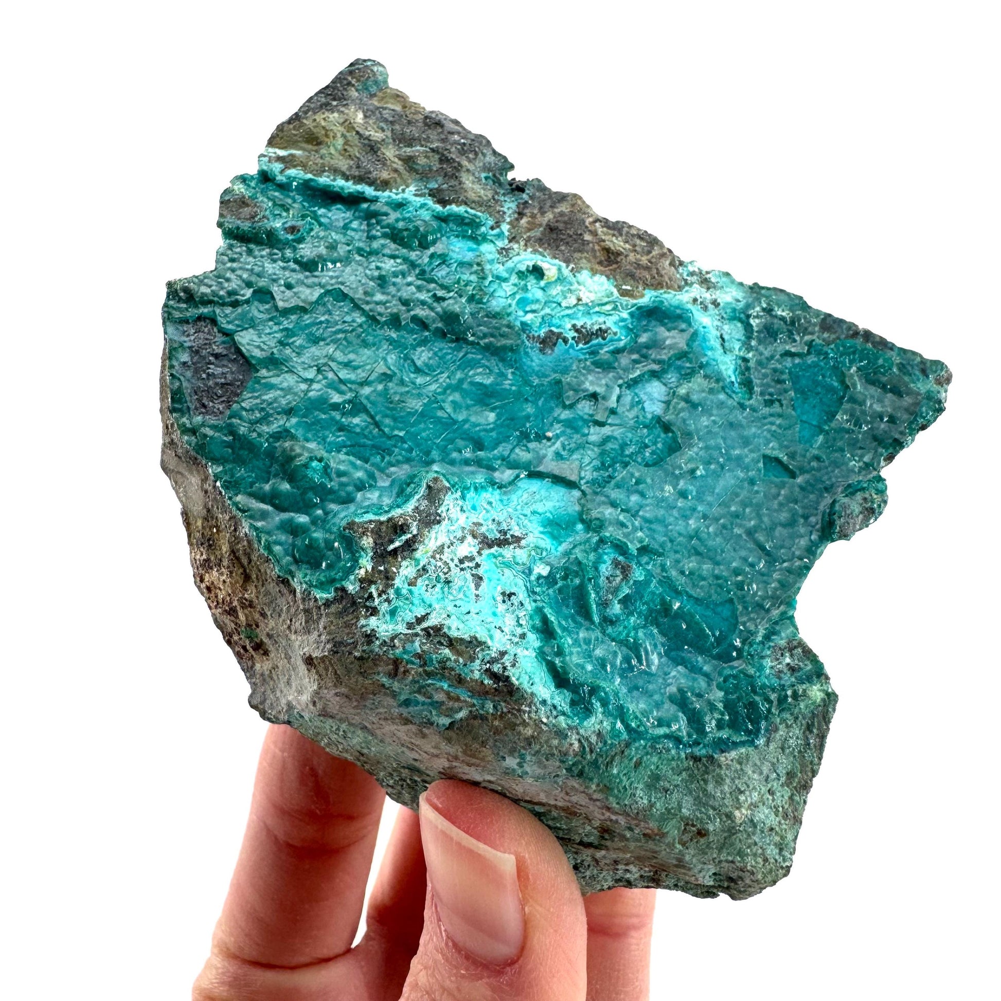 Silica Chrysocolla | natural blue crystal, mineral specimen from DR Congo