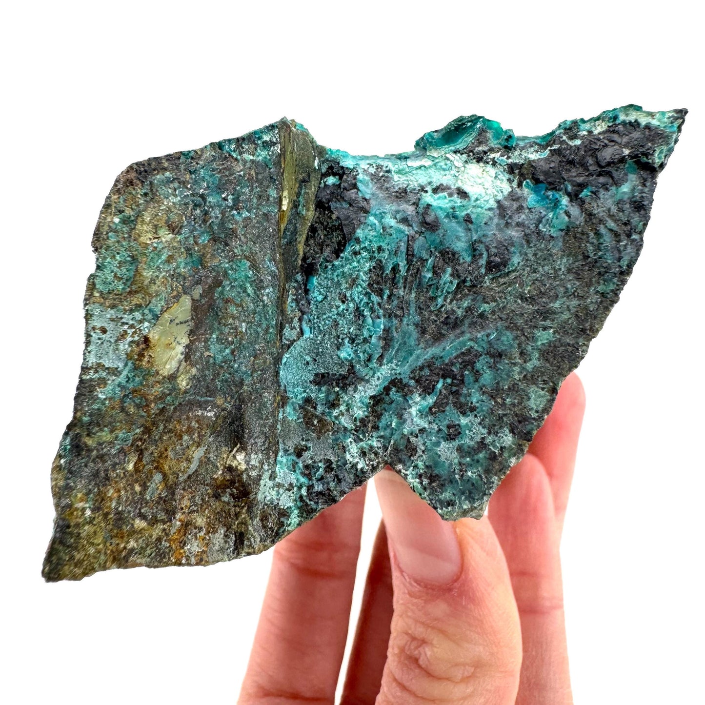 Silica Chrysocolla | natural blue crystal, mineral specimen from DR Congo