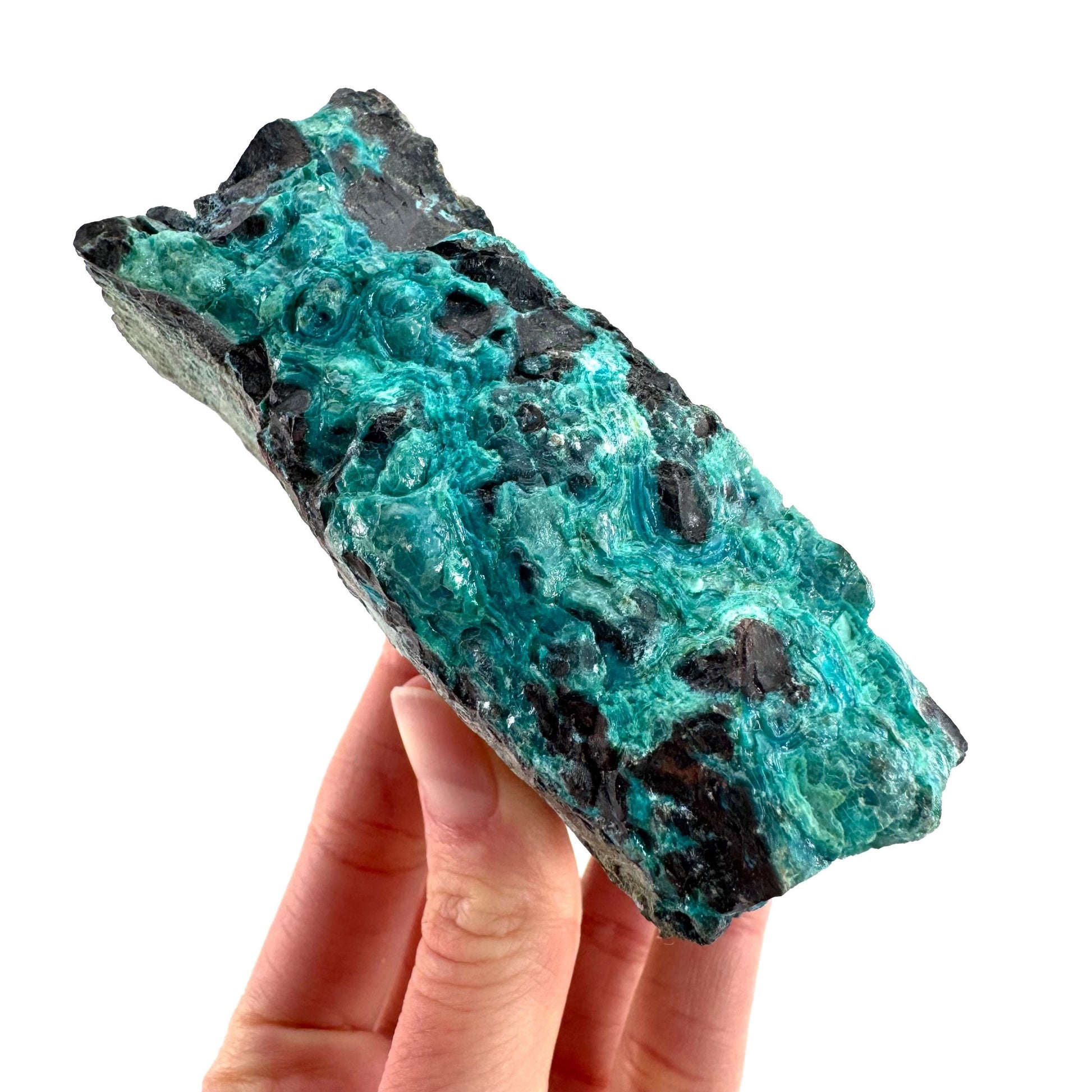 Silica Chrysocolla | natural blue crystal, mineral specimen from DR Congo