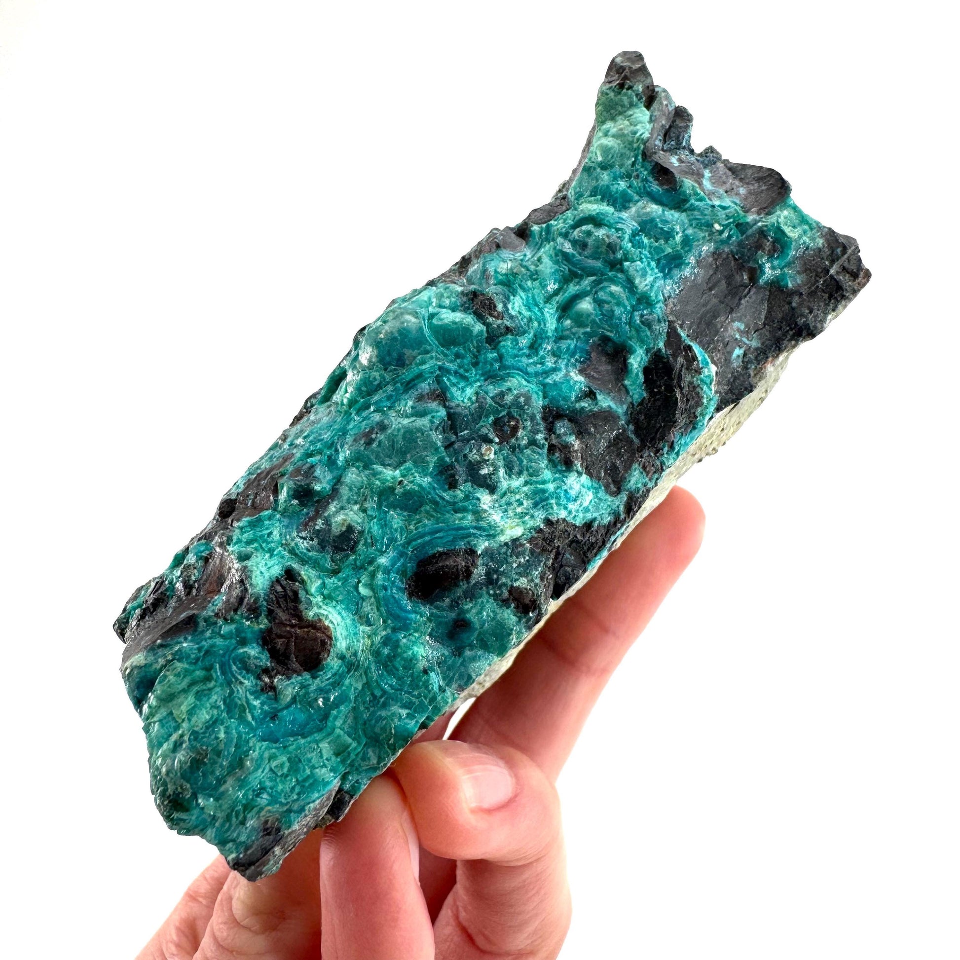 Silica Chrysocolla | natural blue crystal, mineral specimen from DR Congo