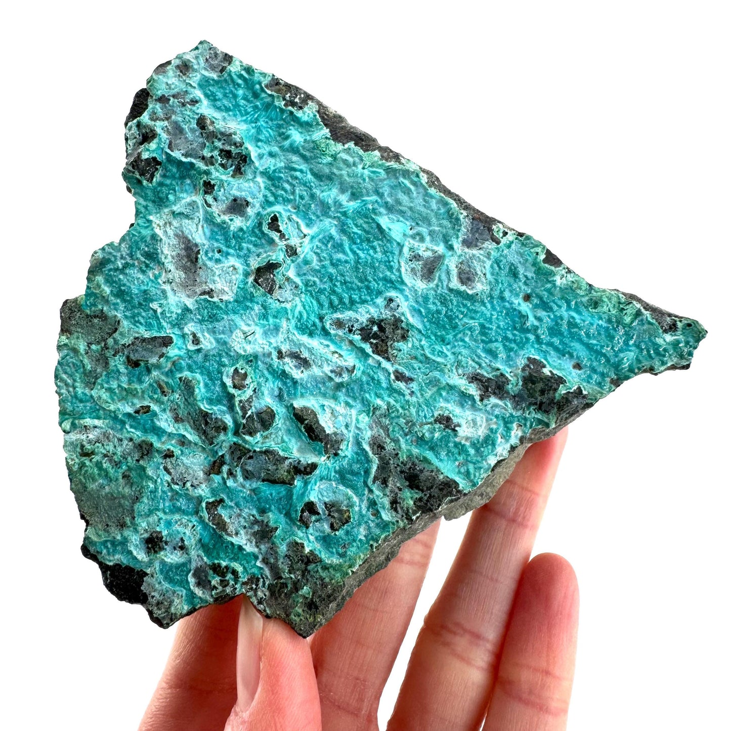 Silica Chrysocolla | natural blue crystal, mineral specimen from DR Congo