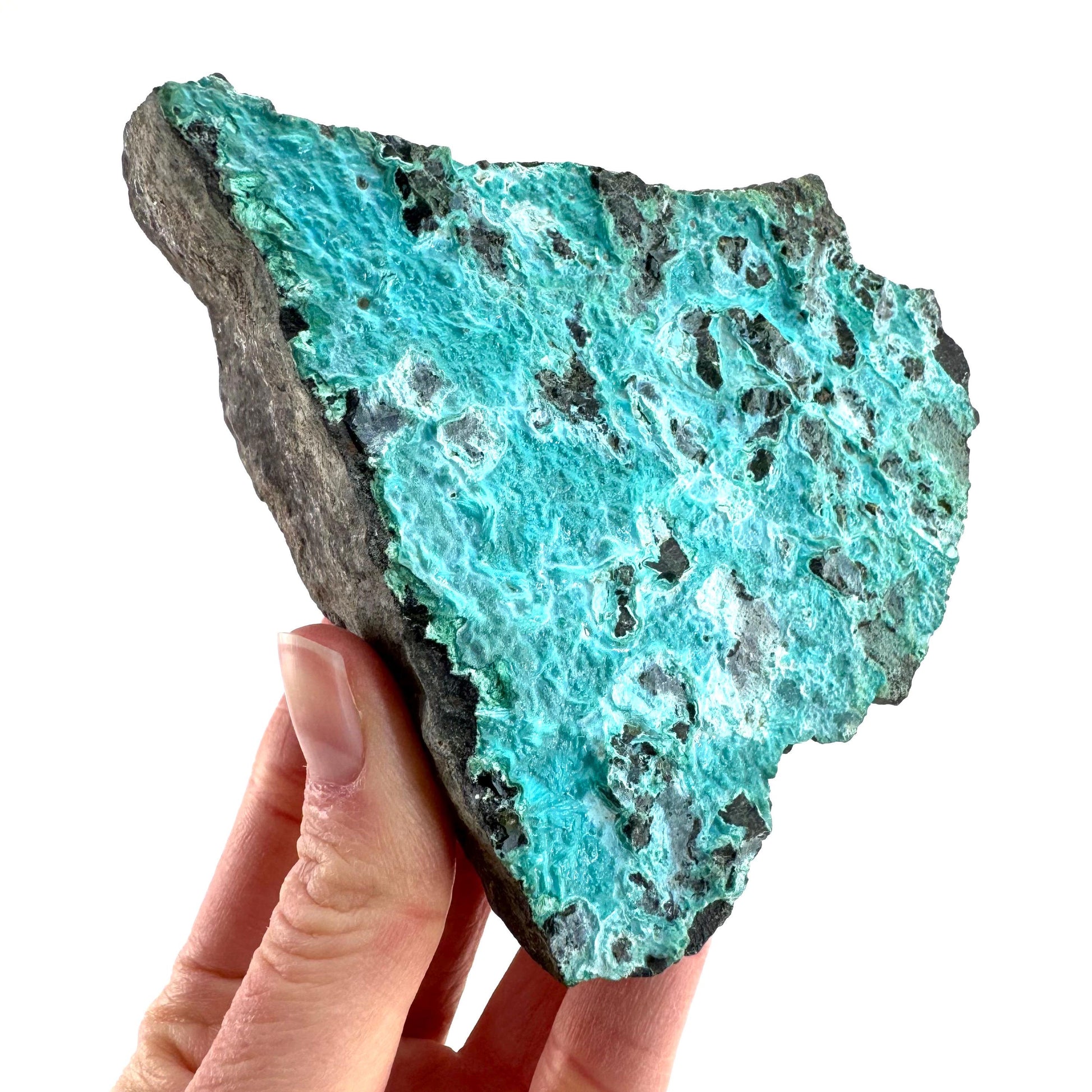 Silica Chrysocolla | natural blue crystal, mineral specimen from DR Congo