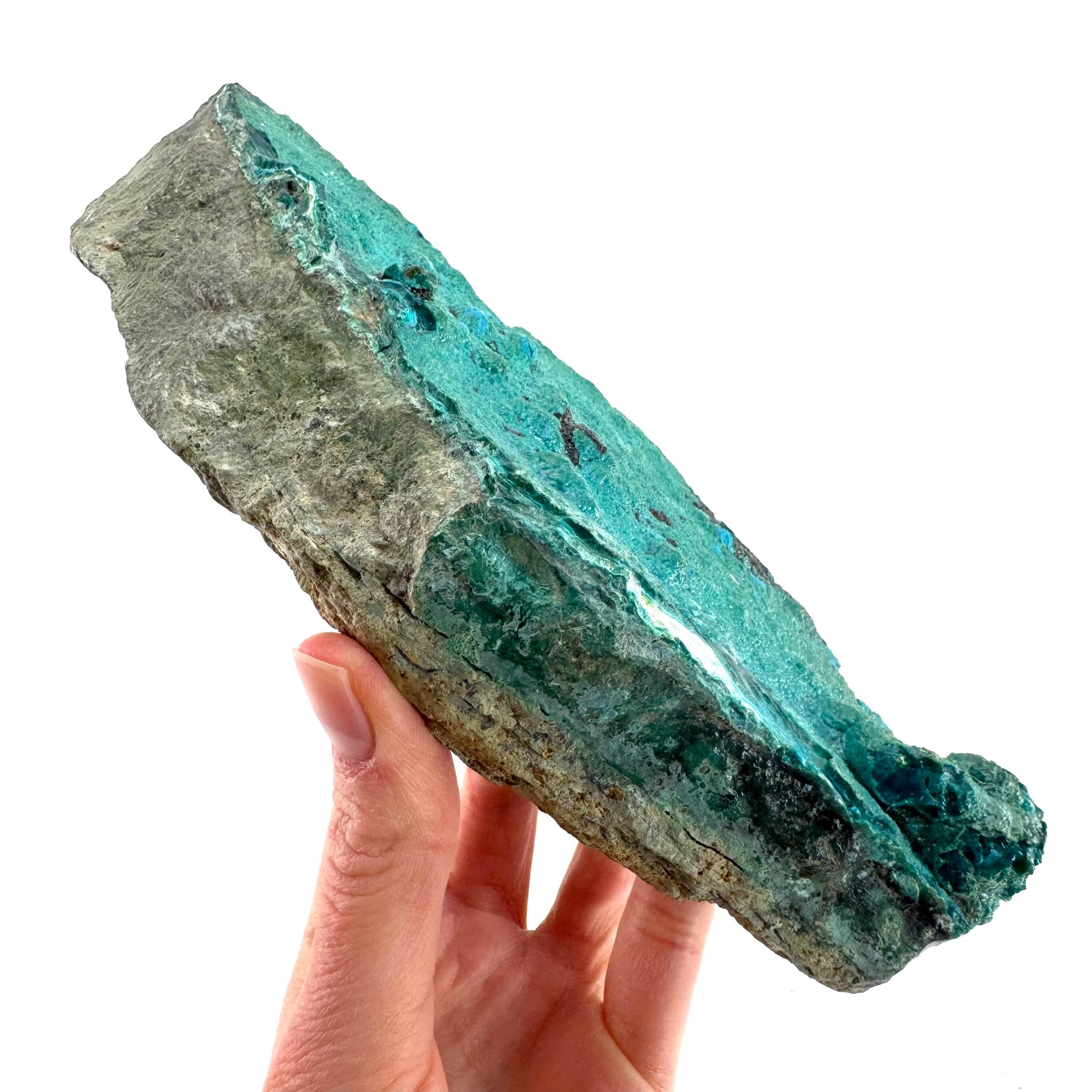 Silica Chrysocolla | natural blue crystal, mineral specimen from DR Congo