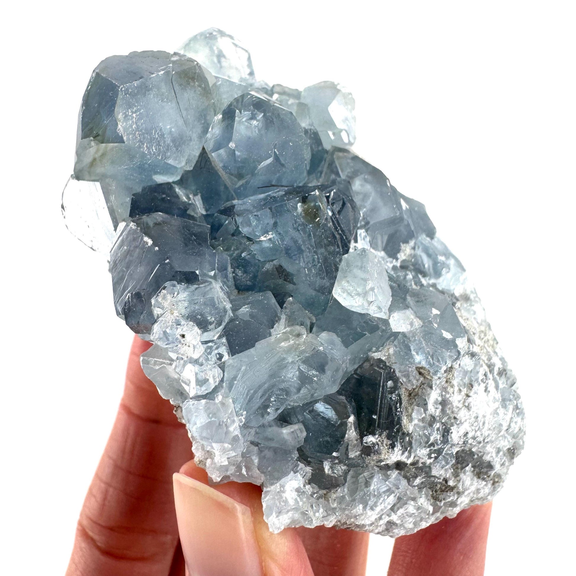 Celestite | natural blue crystal, mineral specimen from Madagascar