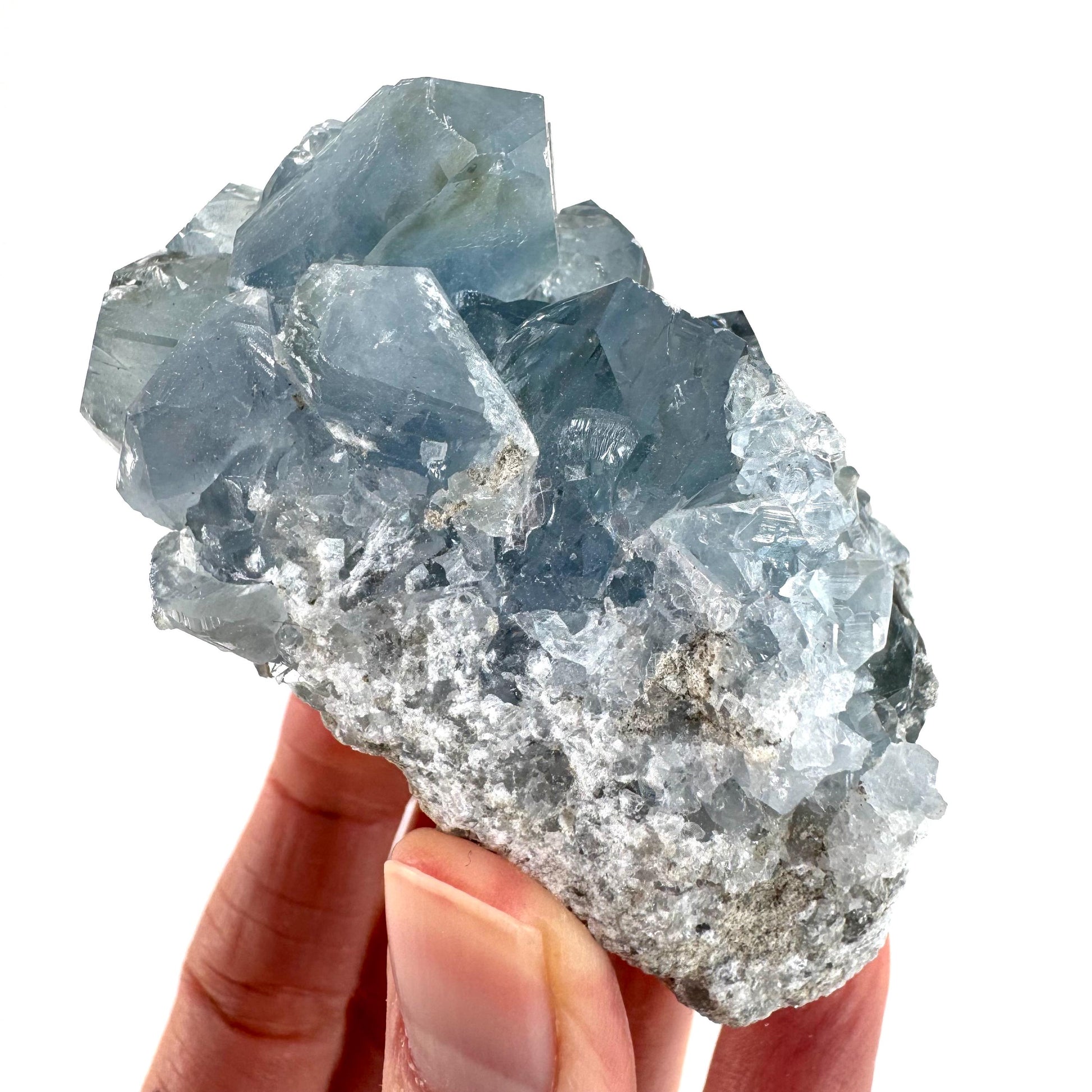 Celestite | natural blue crystal, mineral specimen from Madagascar