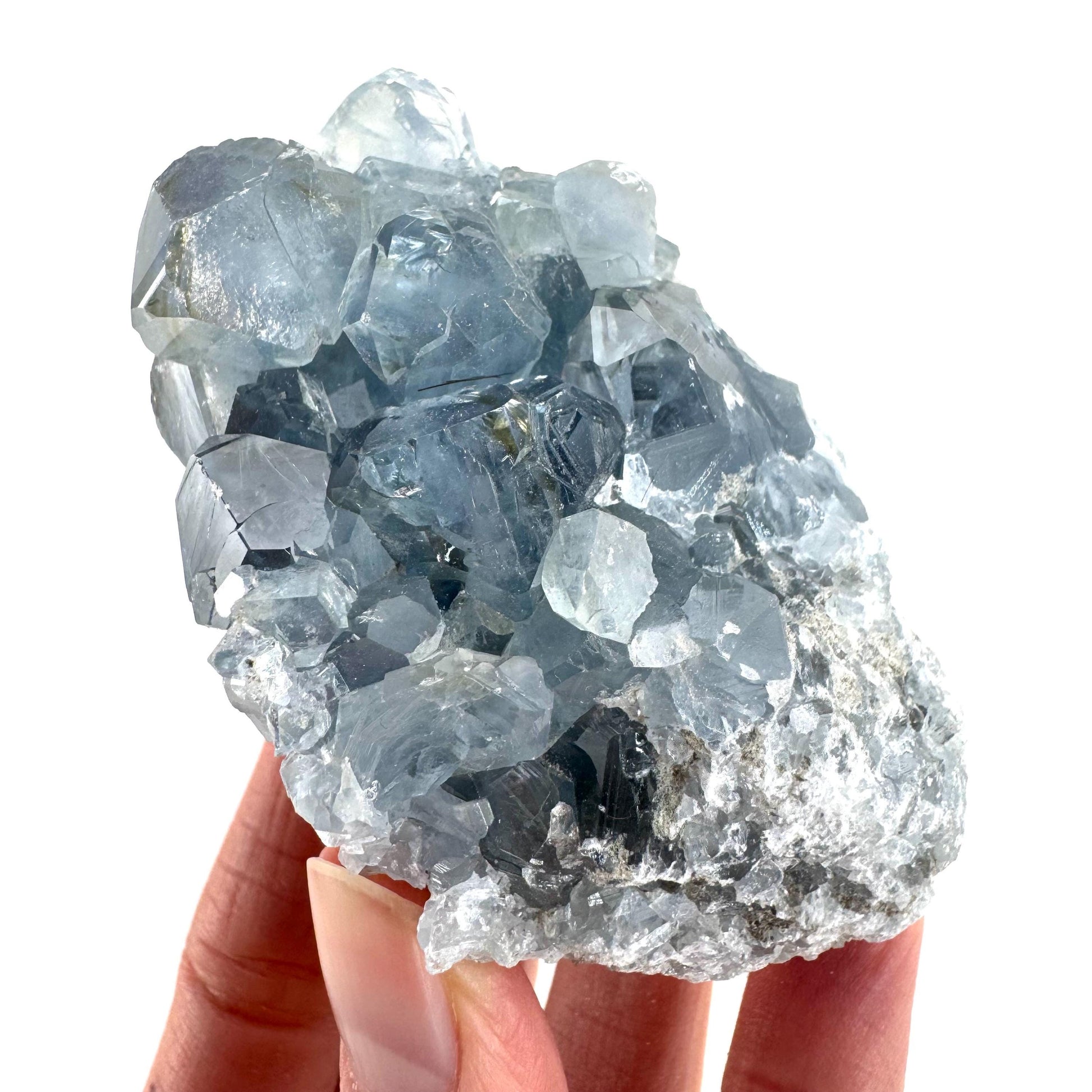 Celestite | natural blue crystal, mineral specimen from Madagascar