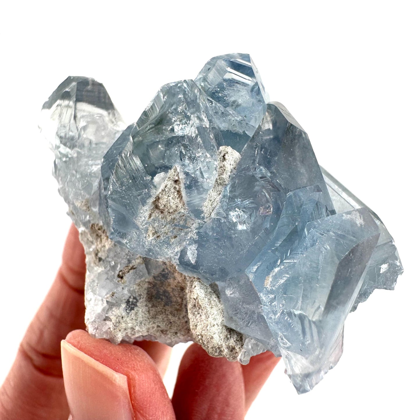 Celestite | natural blue crystal, mineral specimen from Madagascar