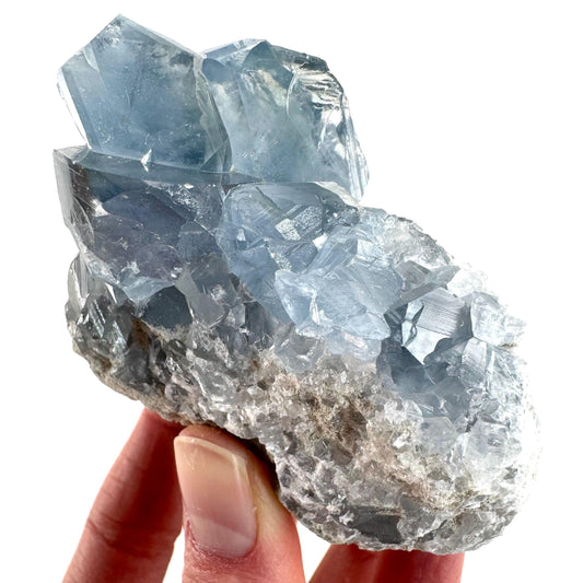 Celestite | natural blue crystal, mineral specimen from Madagascar
