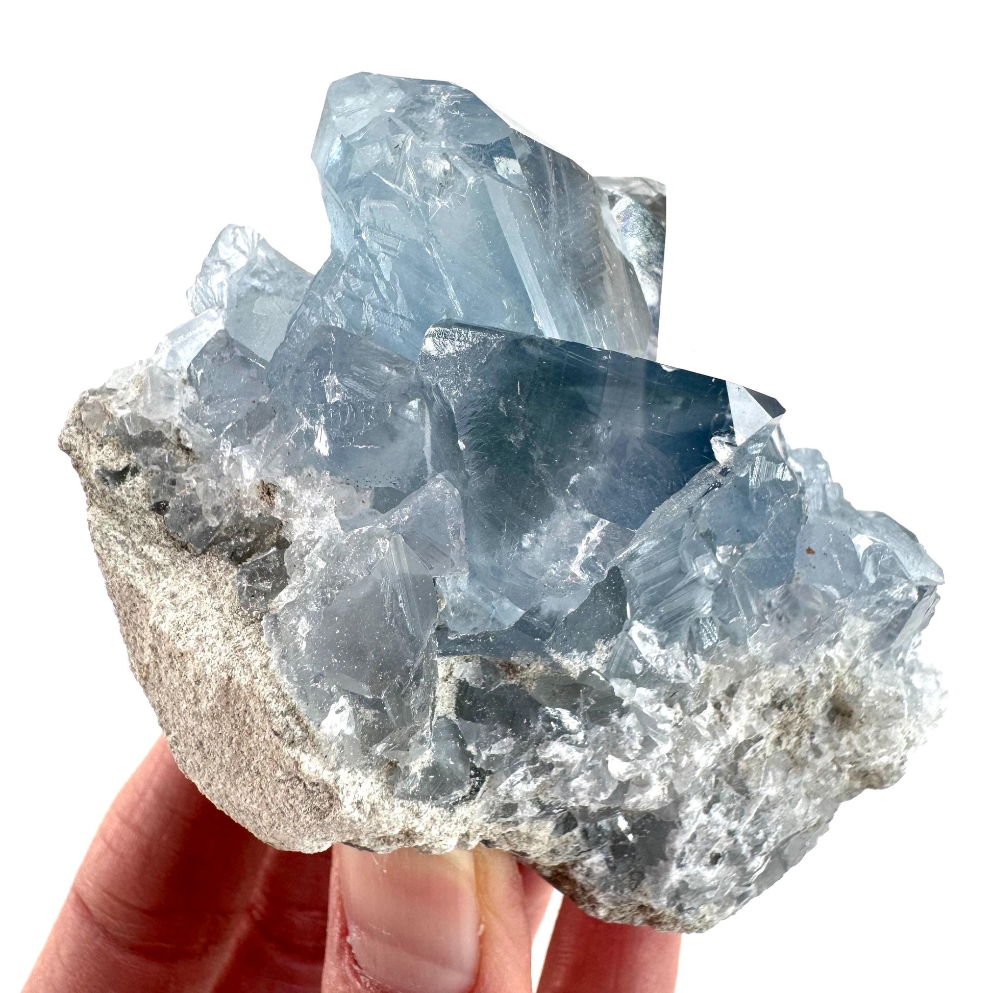 Celestite | natural blue crystal, mineral specimen from Madagascar