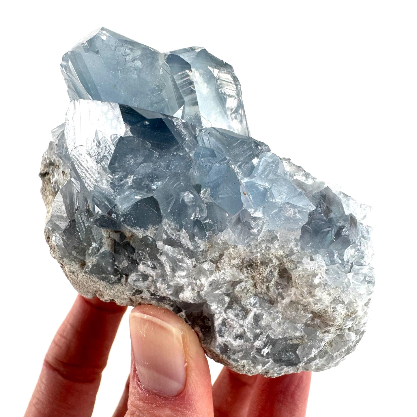 Celestite | natural blue crystal, mineral specimen from Madagascar