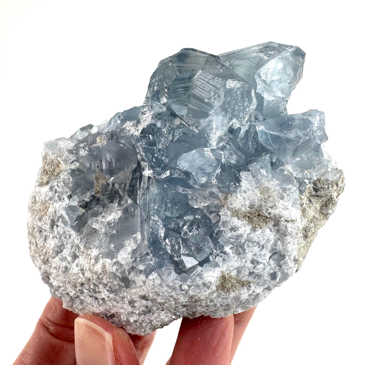 Celestite | natural blue crystal, mineral specimen from Madagascar