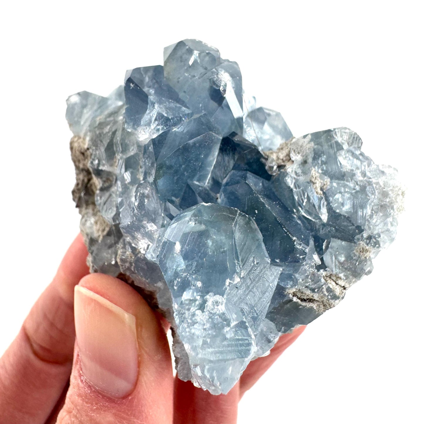Celestite | natural blue crystal, mineral specimen from Madagascar