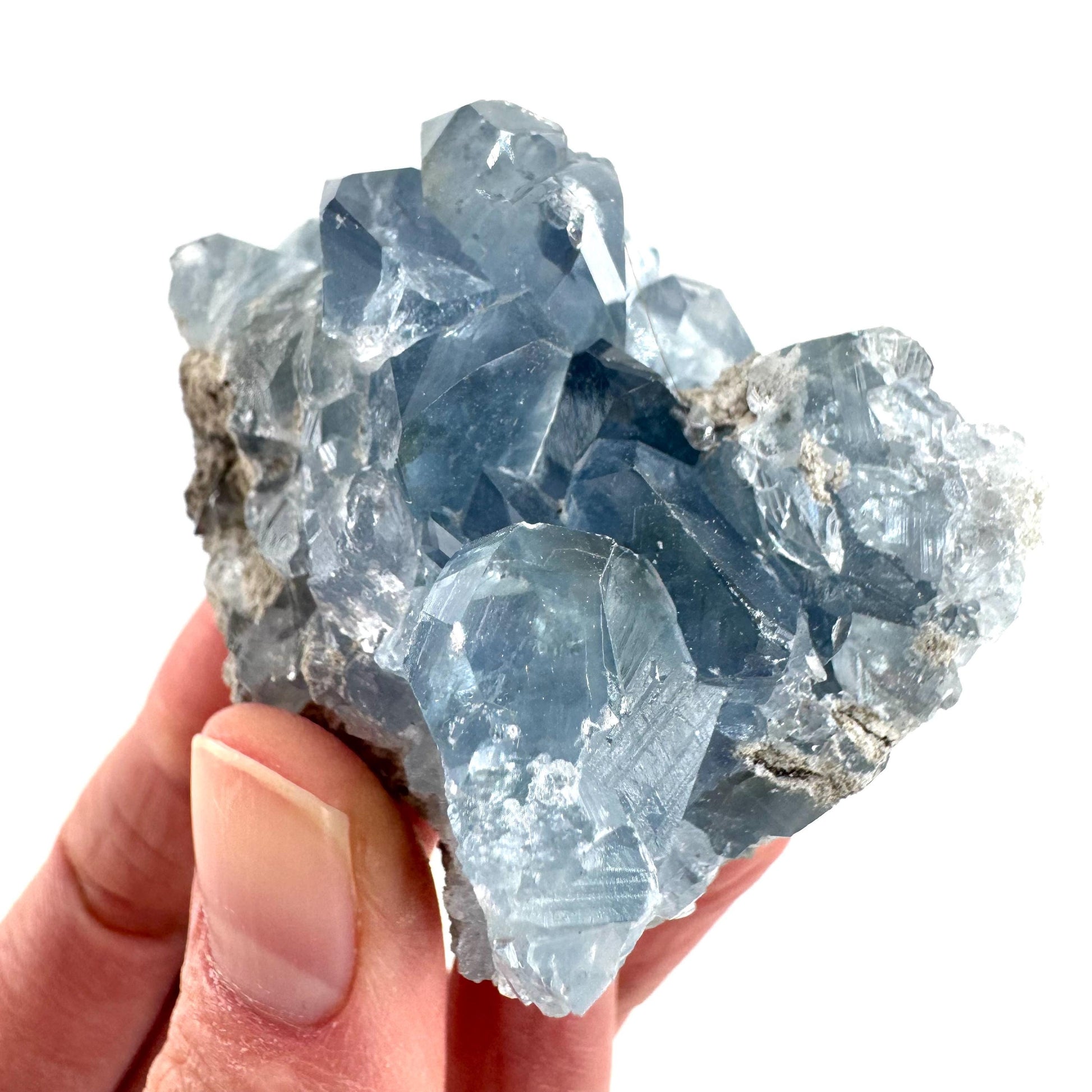 Celestite | natural blue crystal, mineral specimen from Madagascar