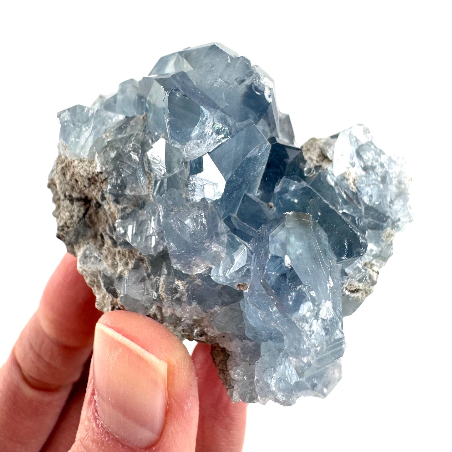 Celestite | natural blue crystal, mineral specimen from Madagascar