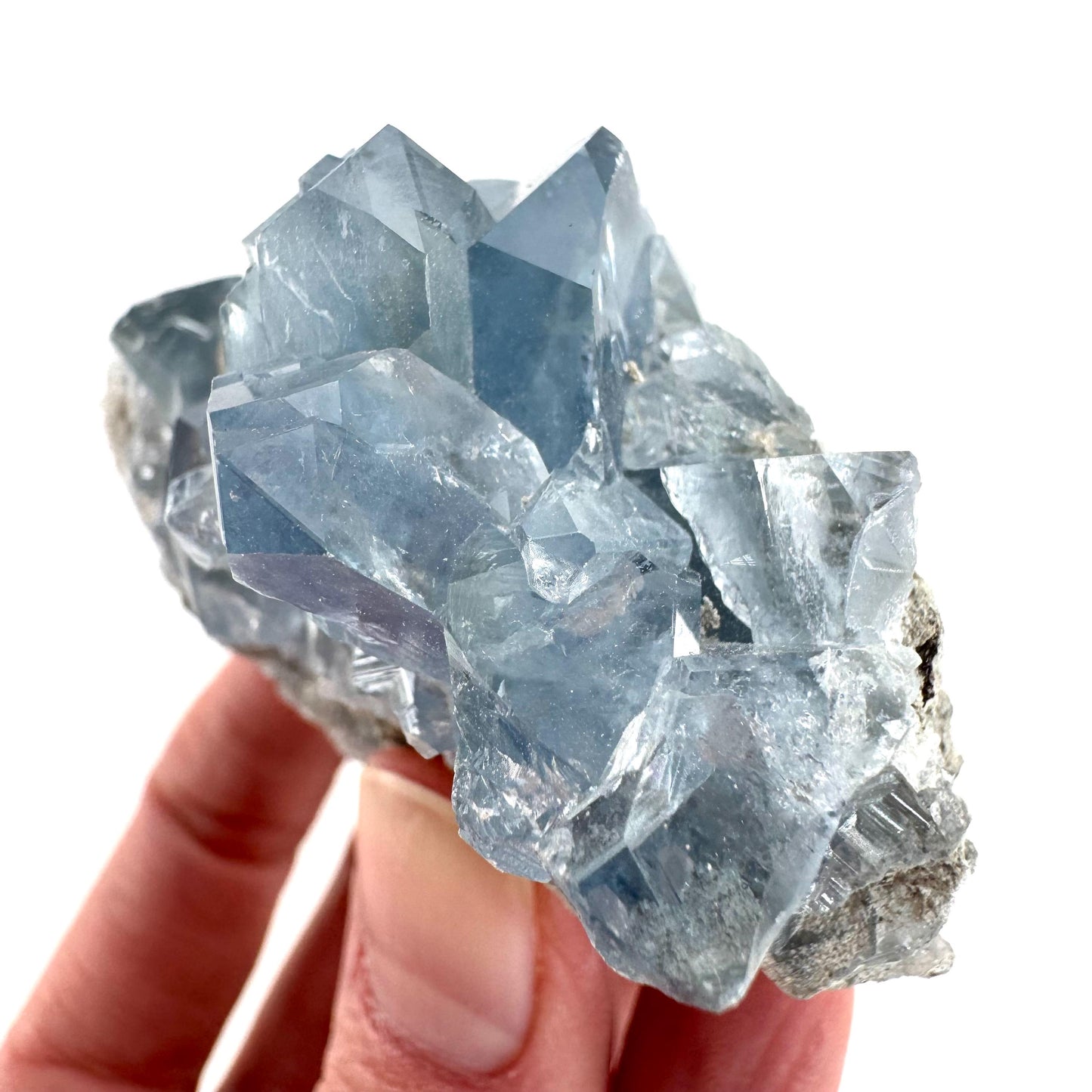 Celestite | natural blue crystal, mineral specimen from Madagascar