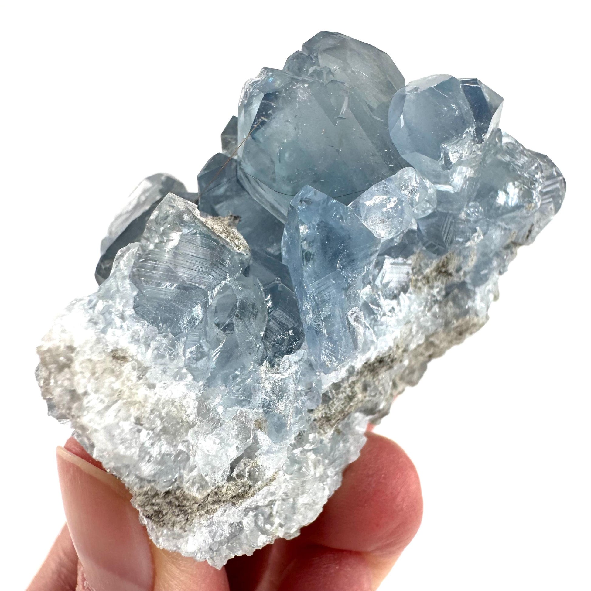Celestite | natural blue crystal, mineral specimen from Madagascar