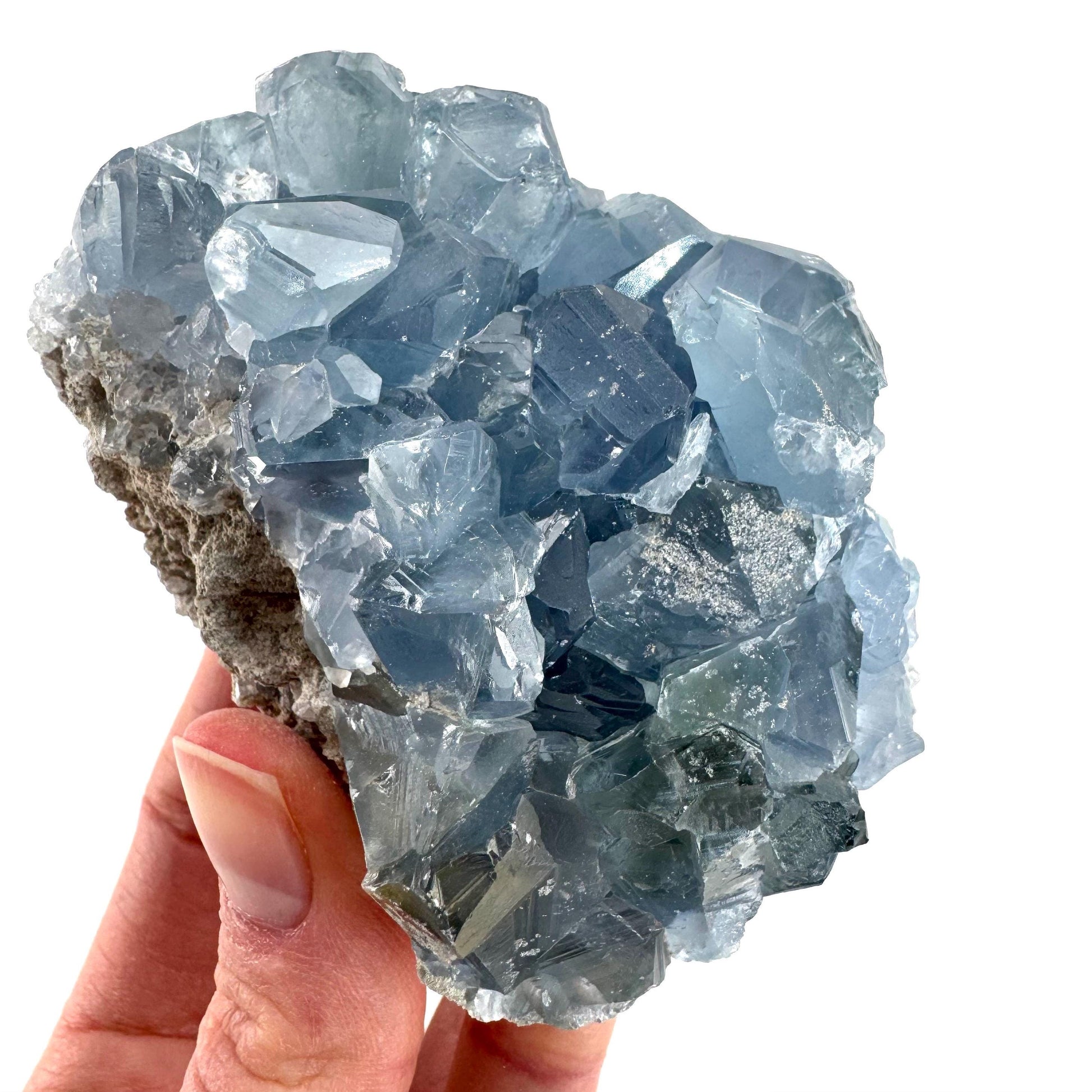 Celestite | natural blue crystal, mineral specimen from Madagascar